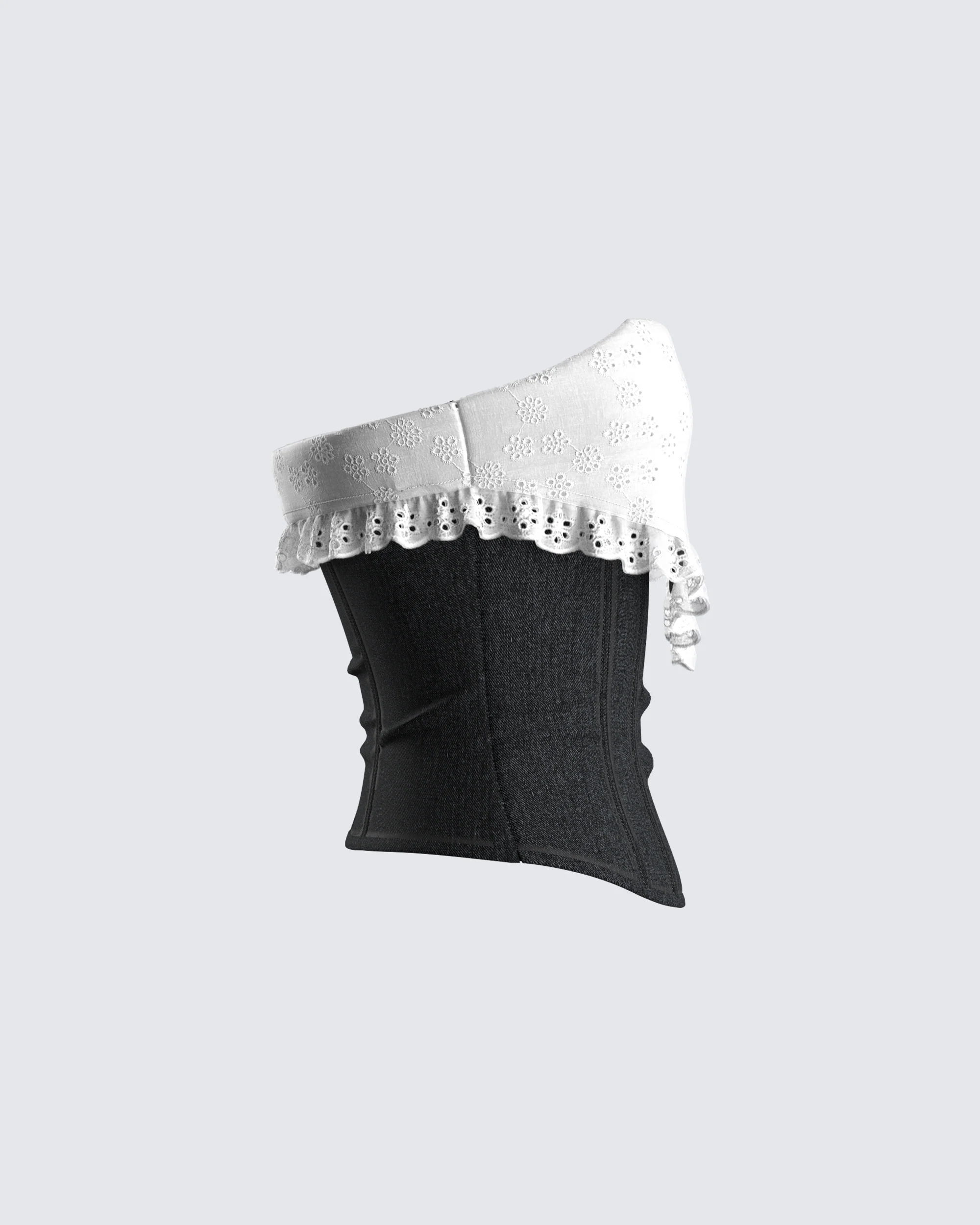 Padma Multi Eyelet Denim Tube Top - Image 2