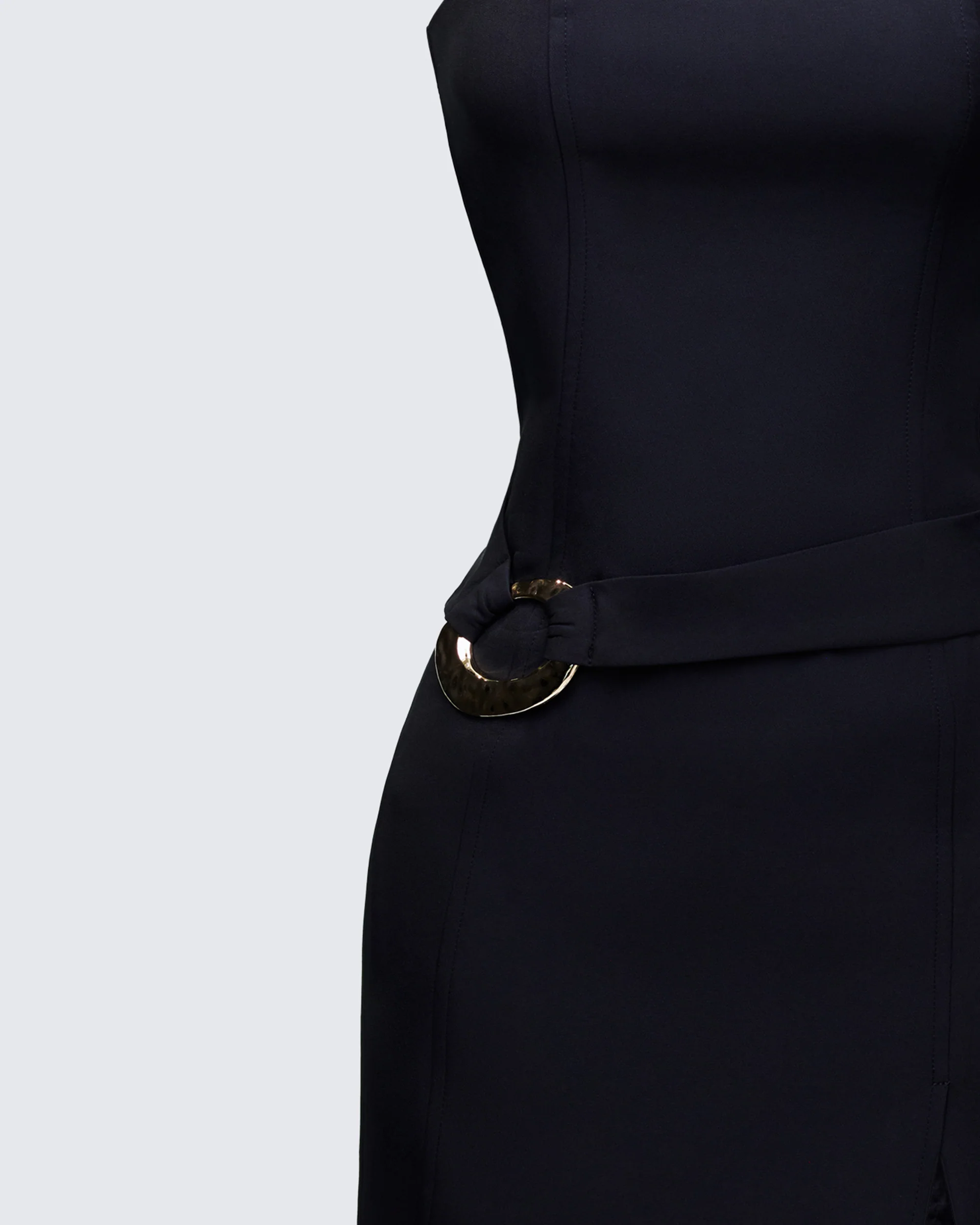 Pamela Black Belted Dress - Image 6