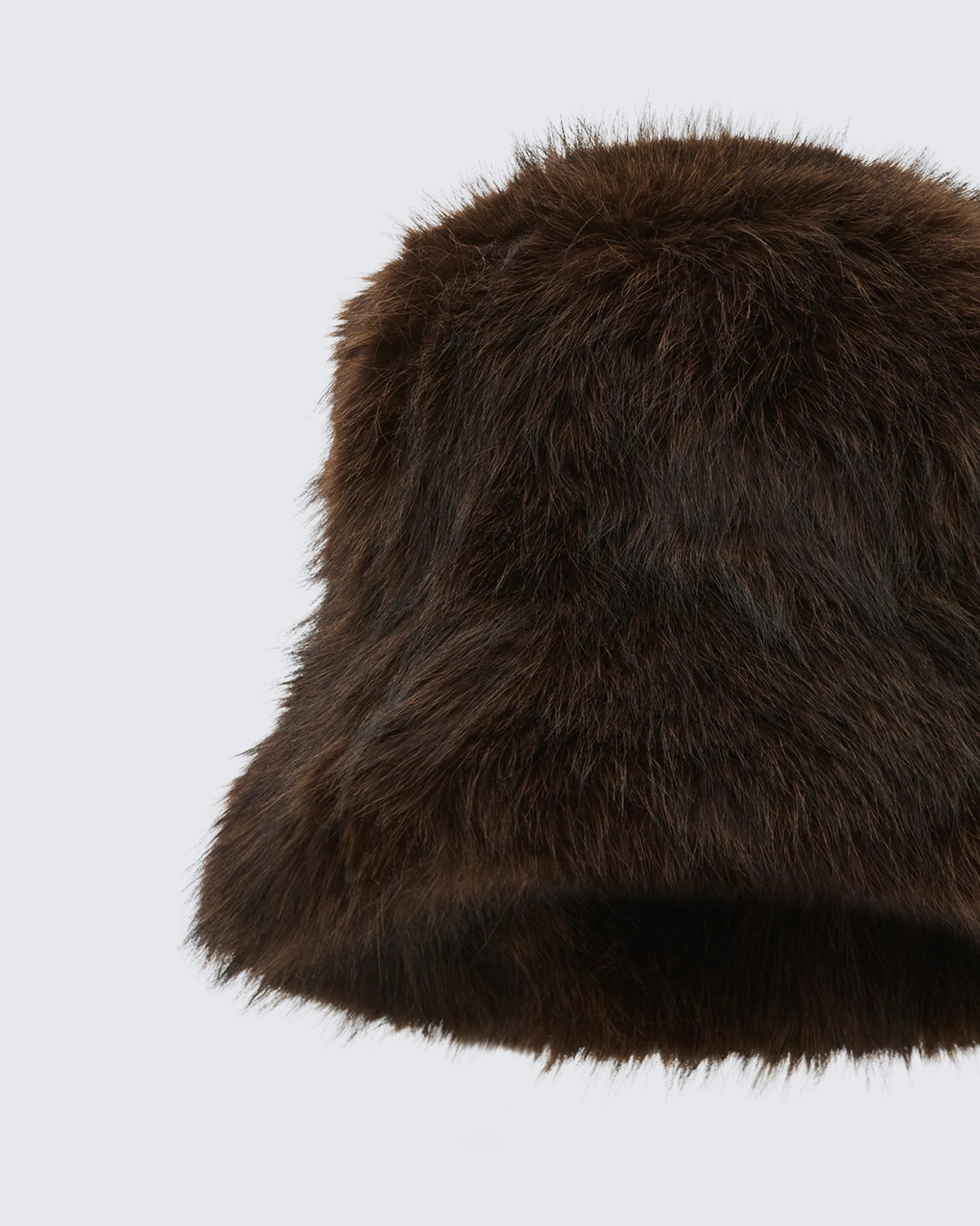 Pamela Brown Faux Fur Oversized Bucket Hat - Image 2