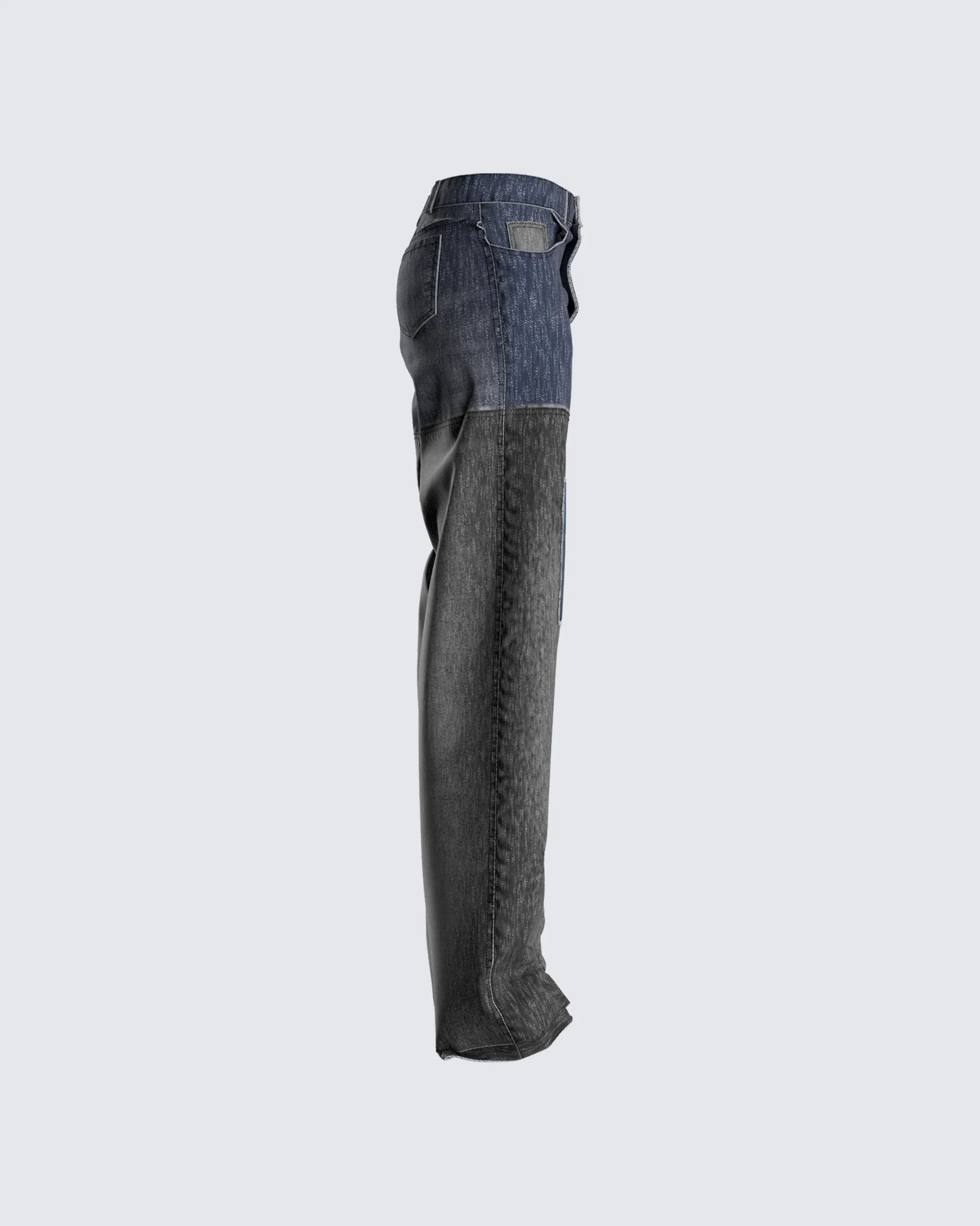 Pascal Colorblock Black Blue Jeans - Image 2