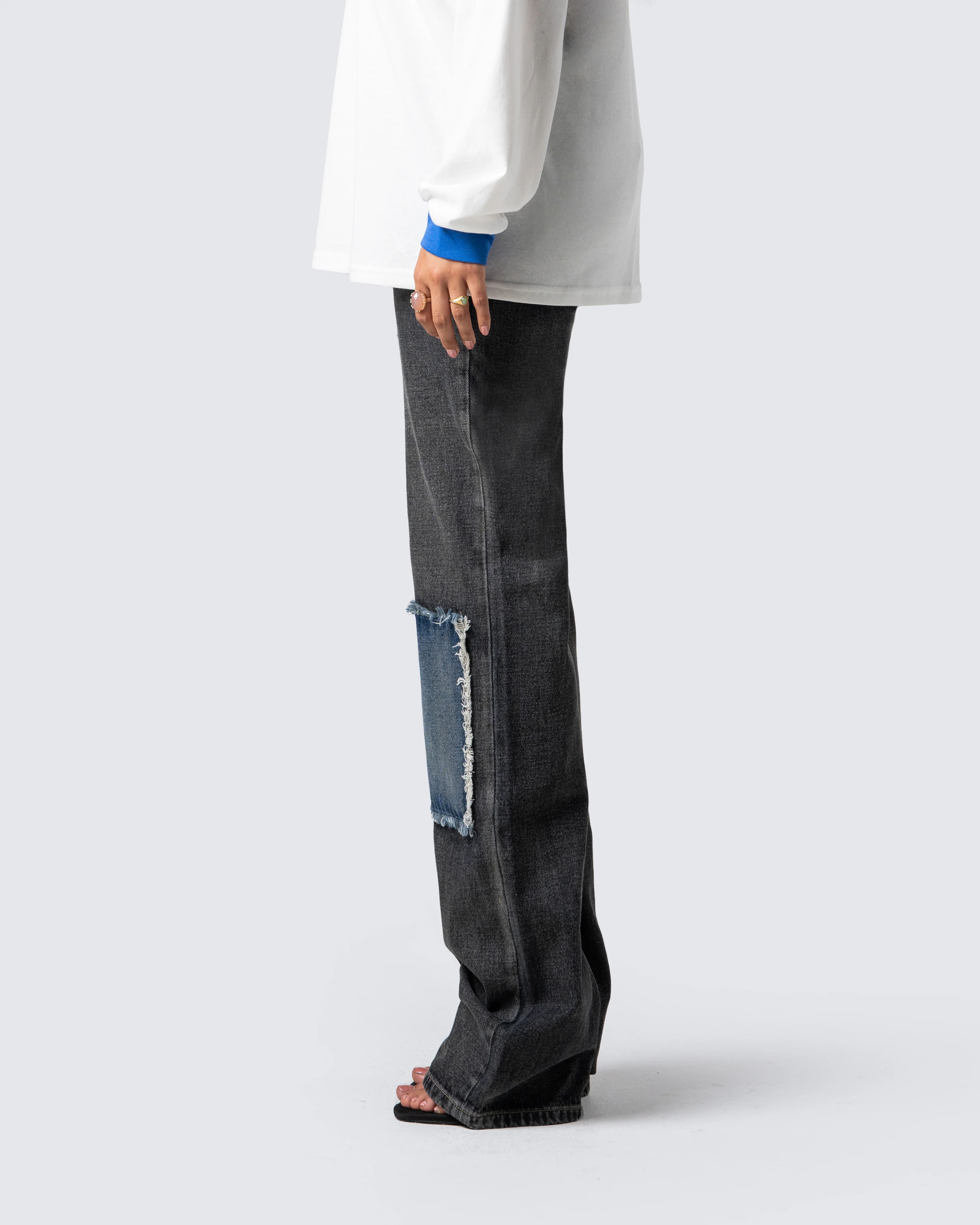 Pascal Colorblock Black Blue Jeans - Image 5