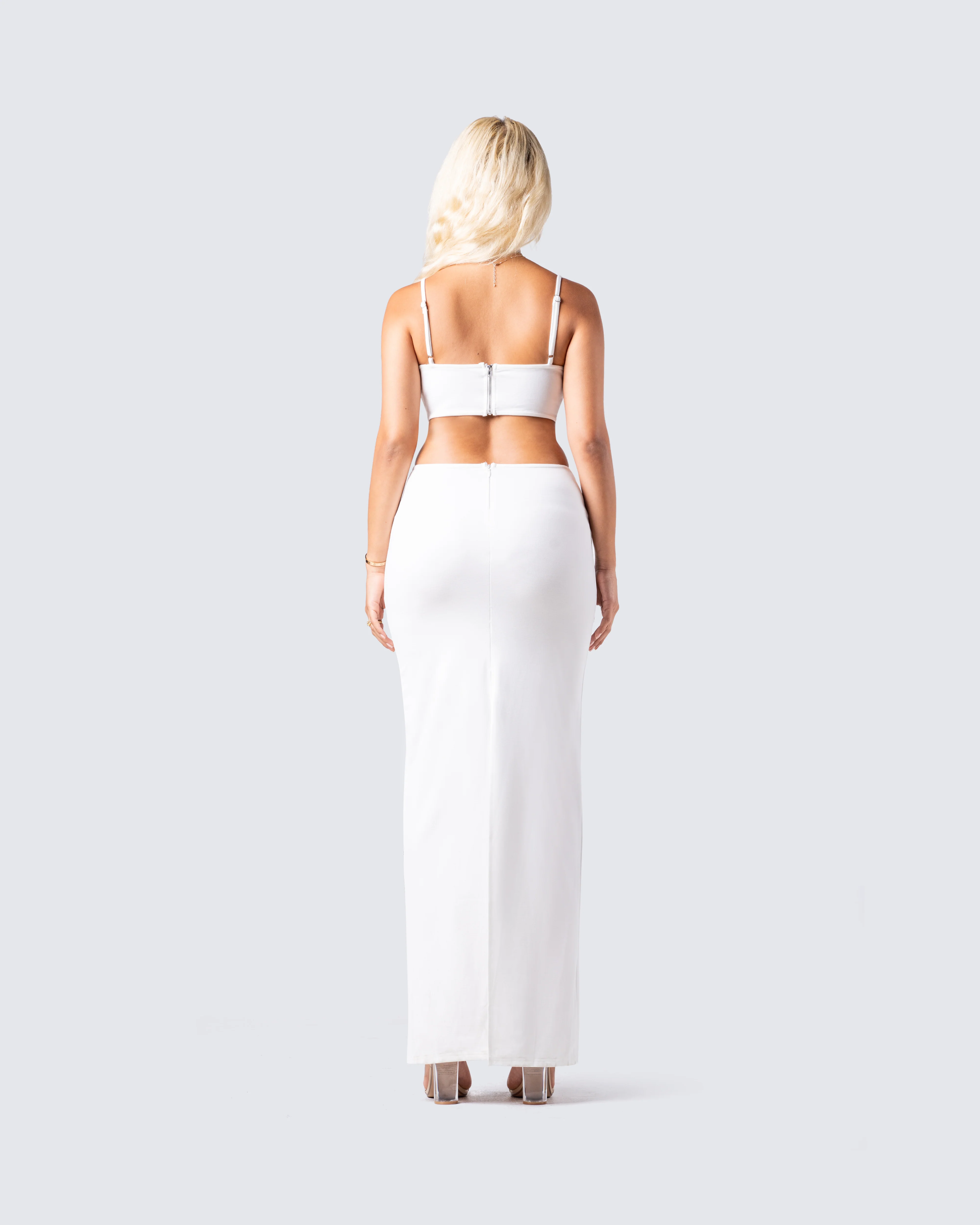 Patrice White Cut Out Maxi Dress - Image 5