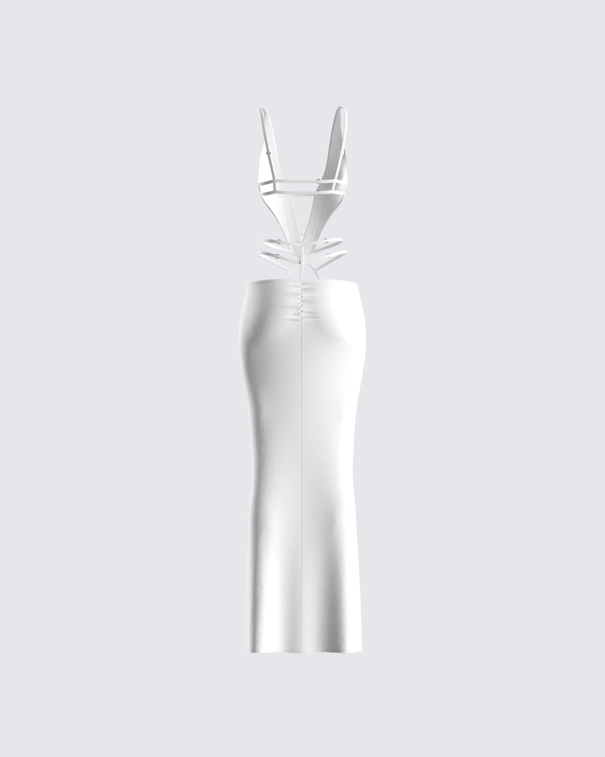 Pauline White Maxi Dress - Image 3