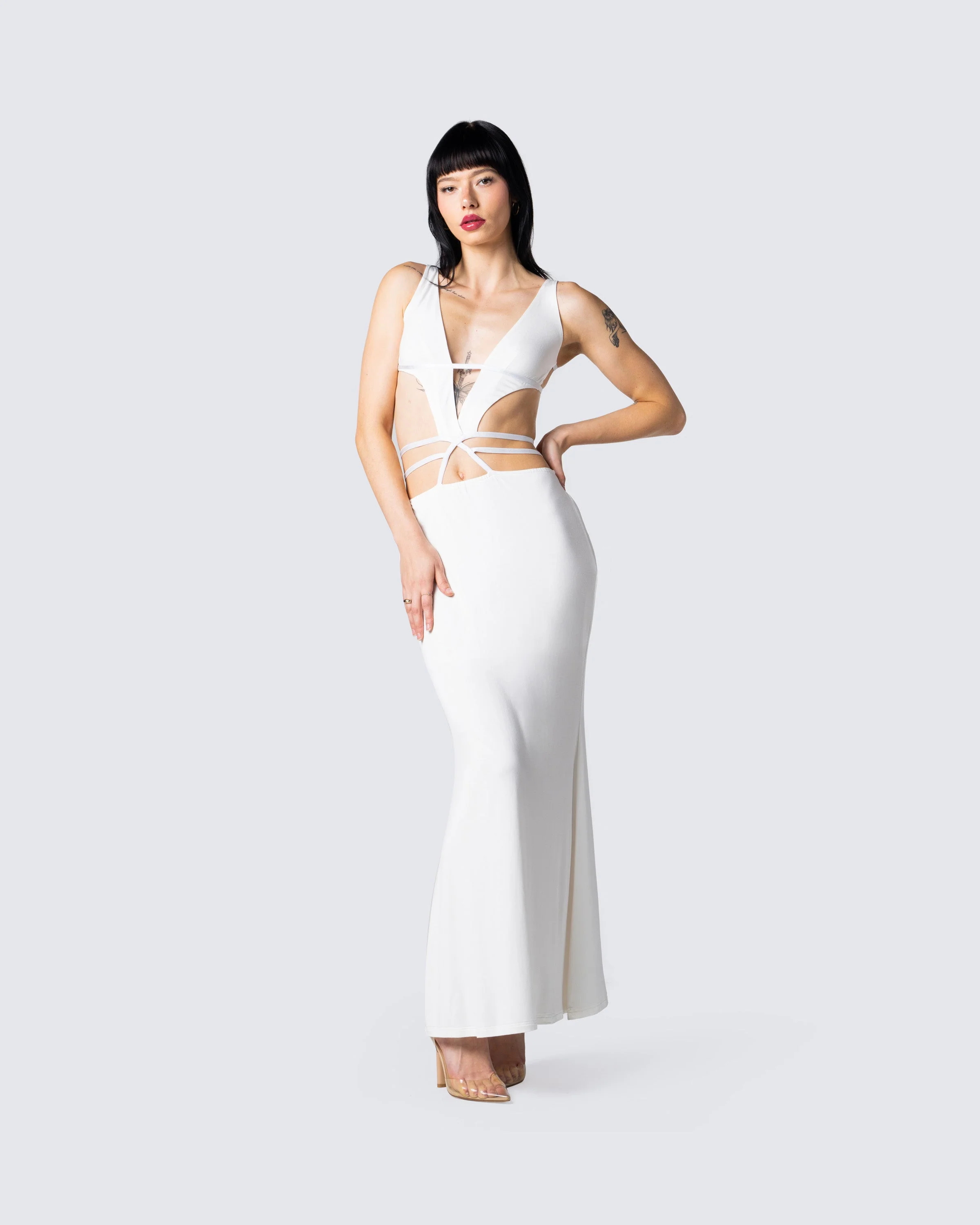 Pauline White Maxi Dress - Image 7