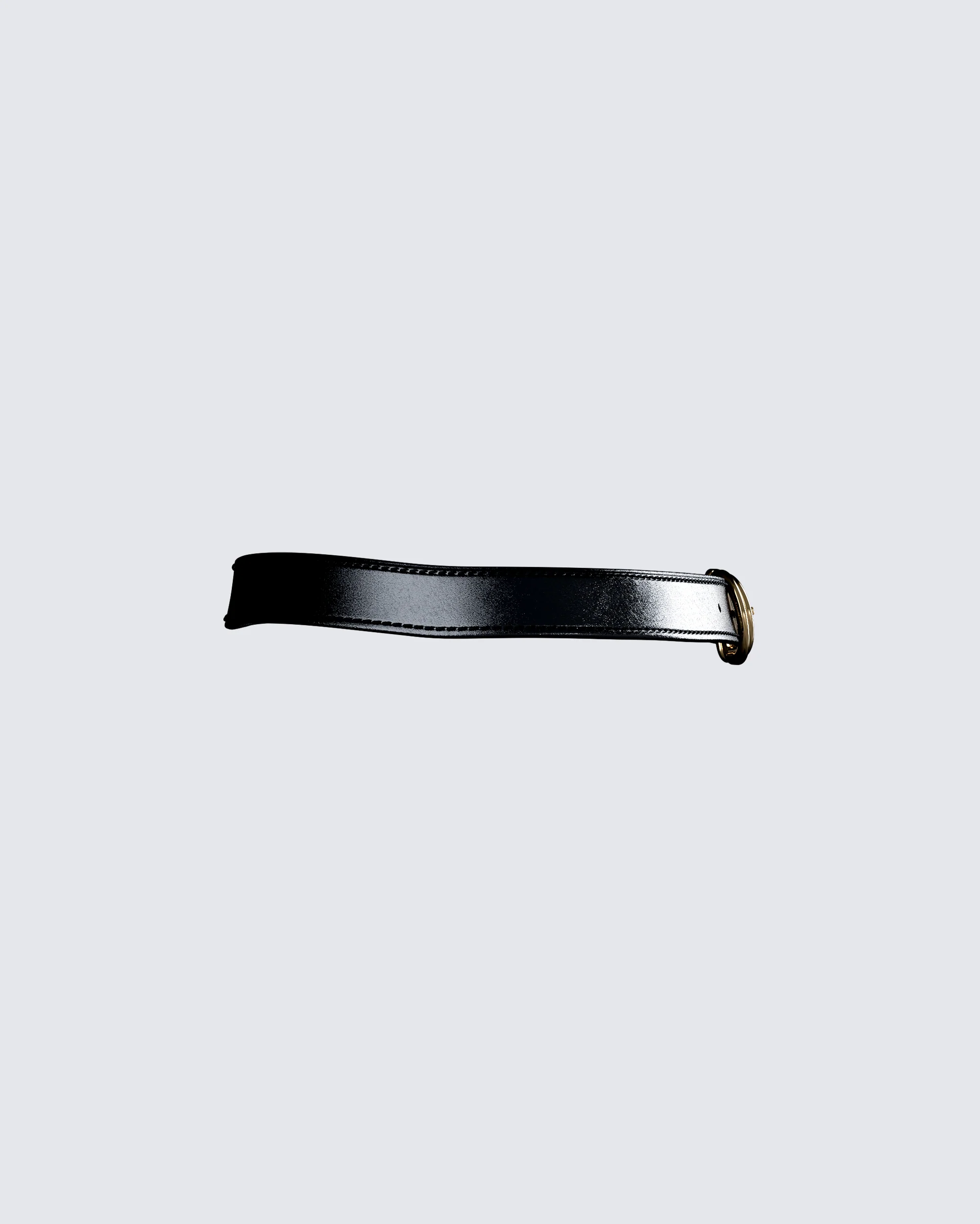 Perla Black Faux Leather Belt - Image 2