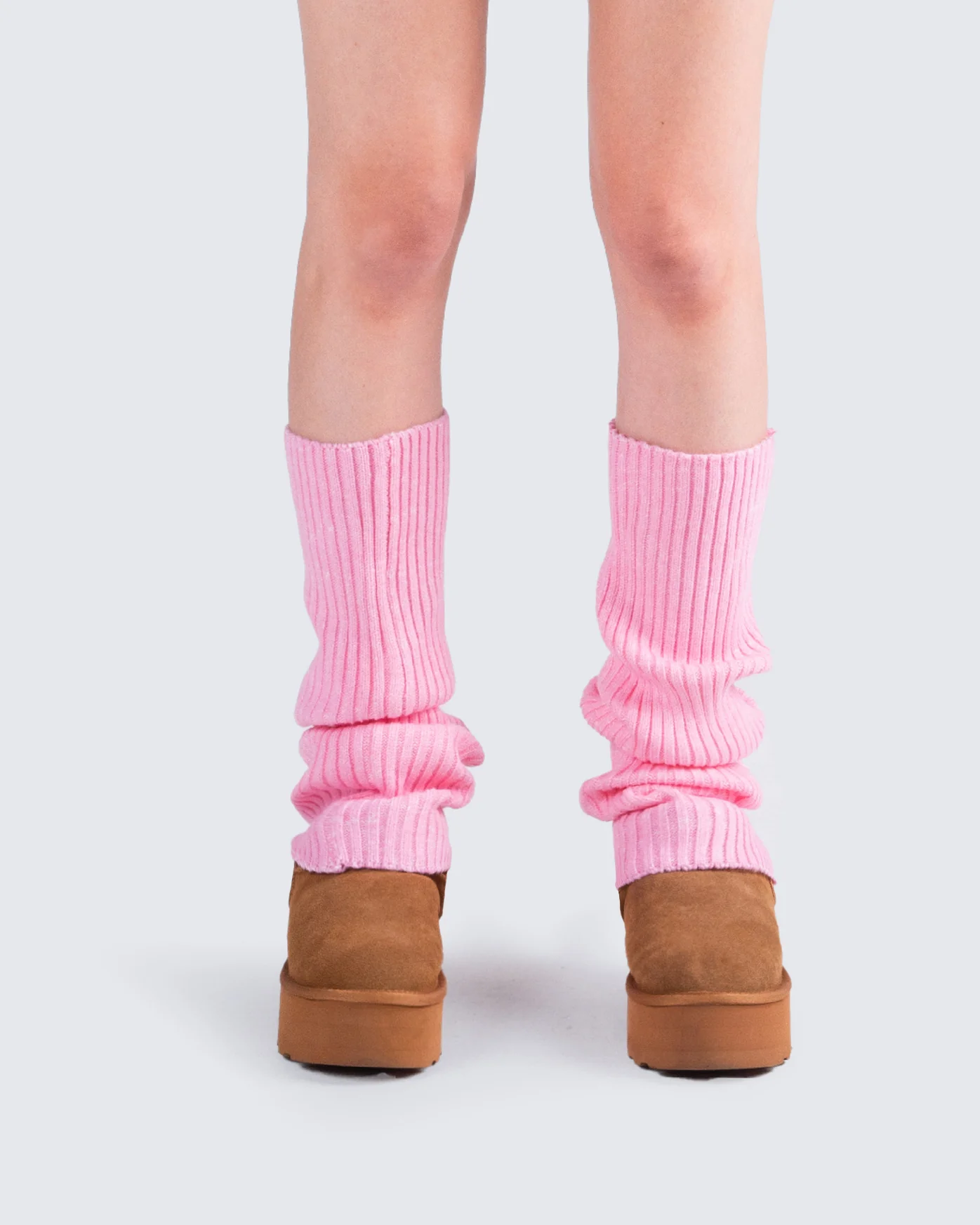 Pollie Pink Ribbed Leg Warmer - Image 4