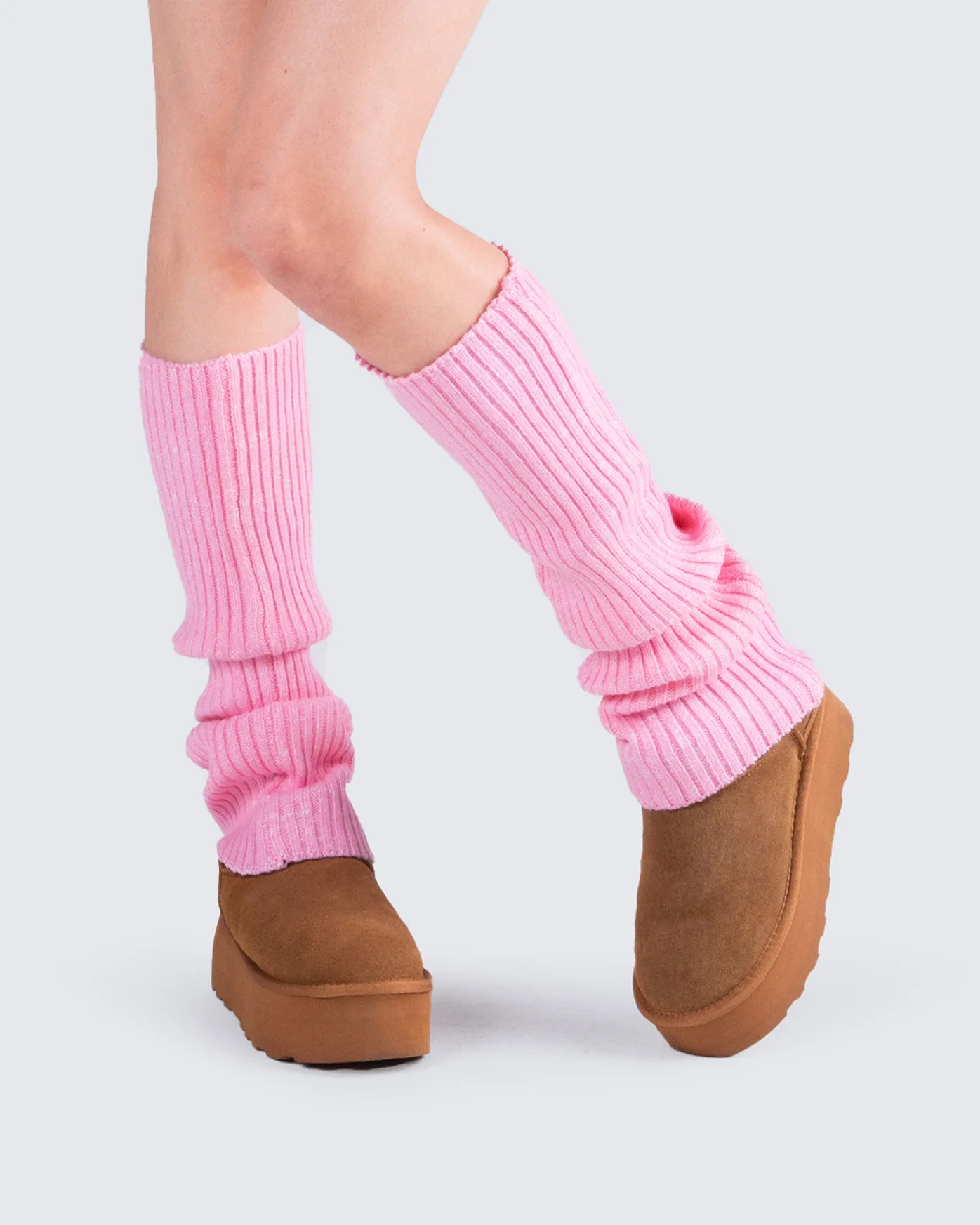 Pollie Pink Ribbed Leg Warmer - Image 8