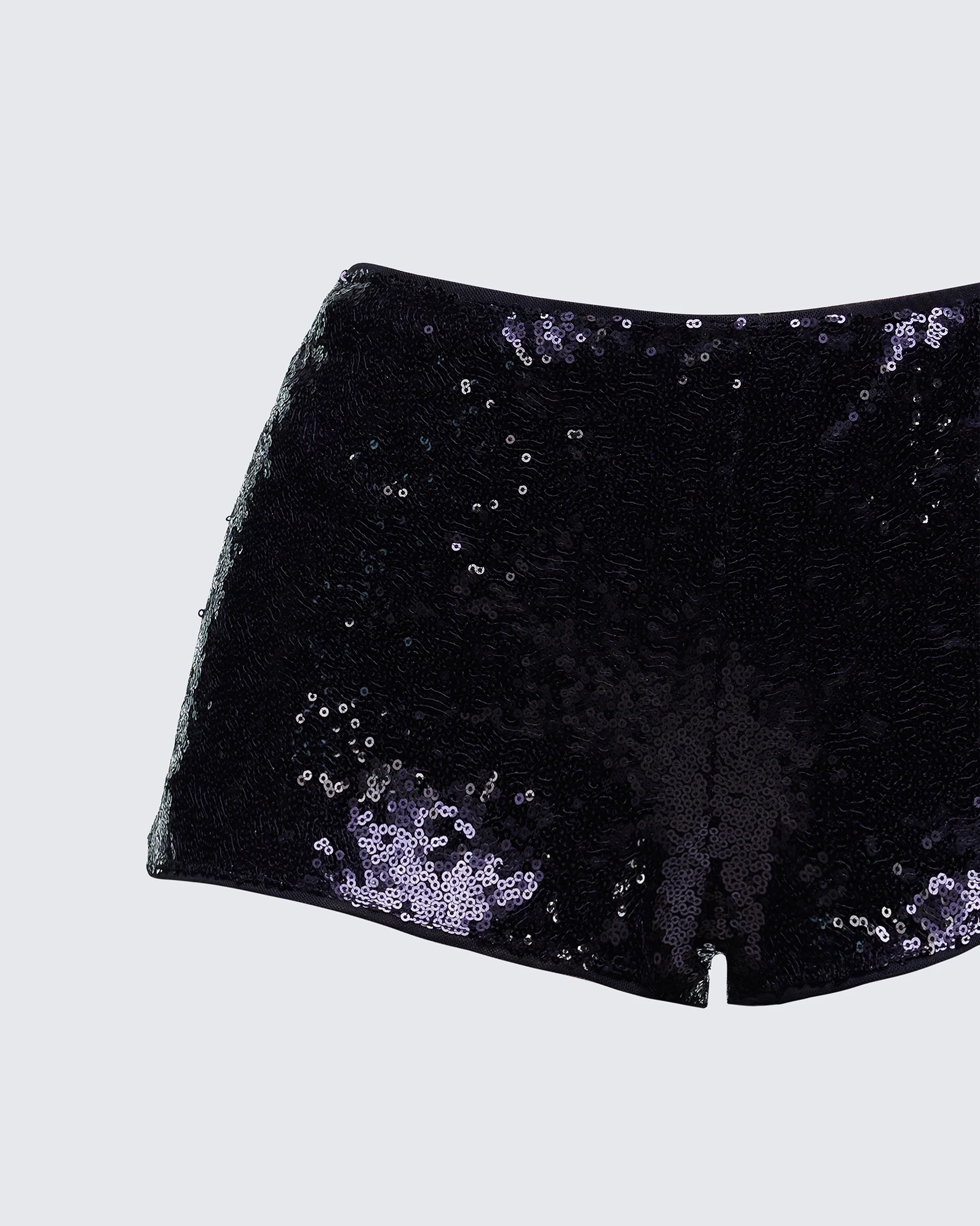 Posie Black Sequin Mini Shorts - Image 6