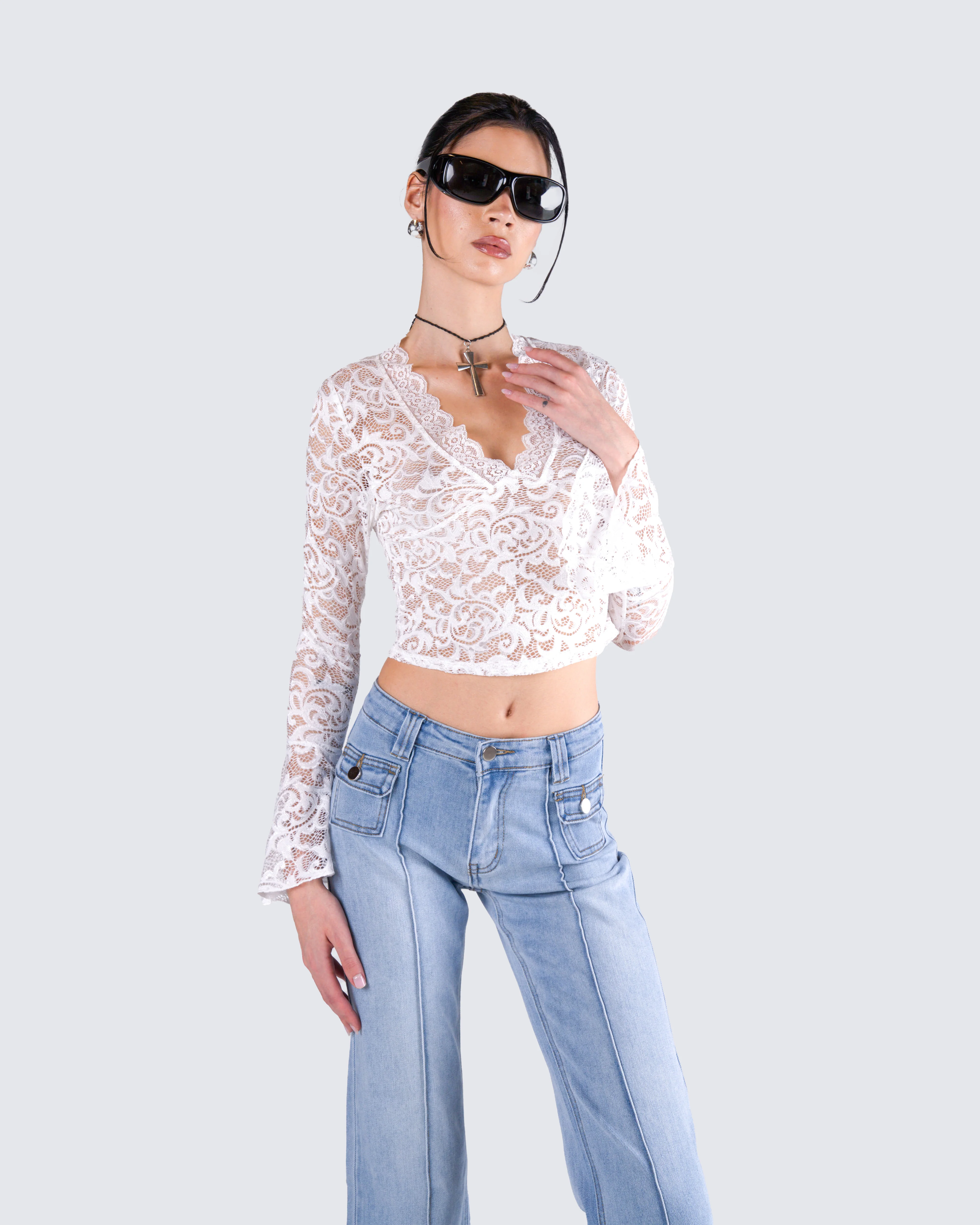 Priya White Lace Top - Image 7