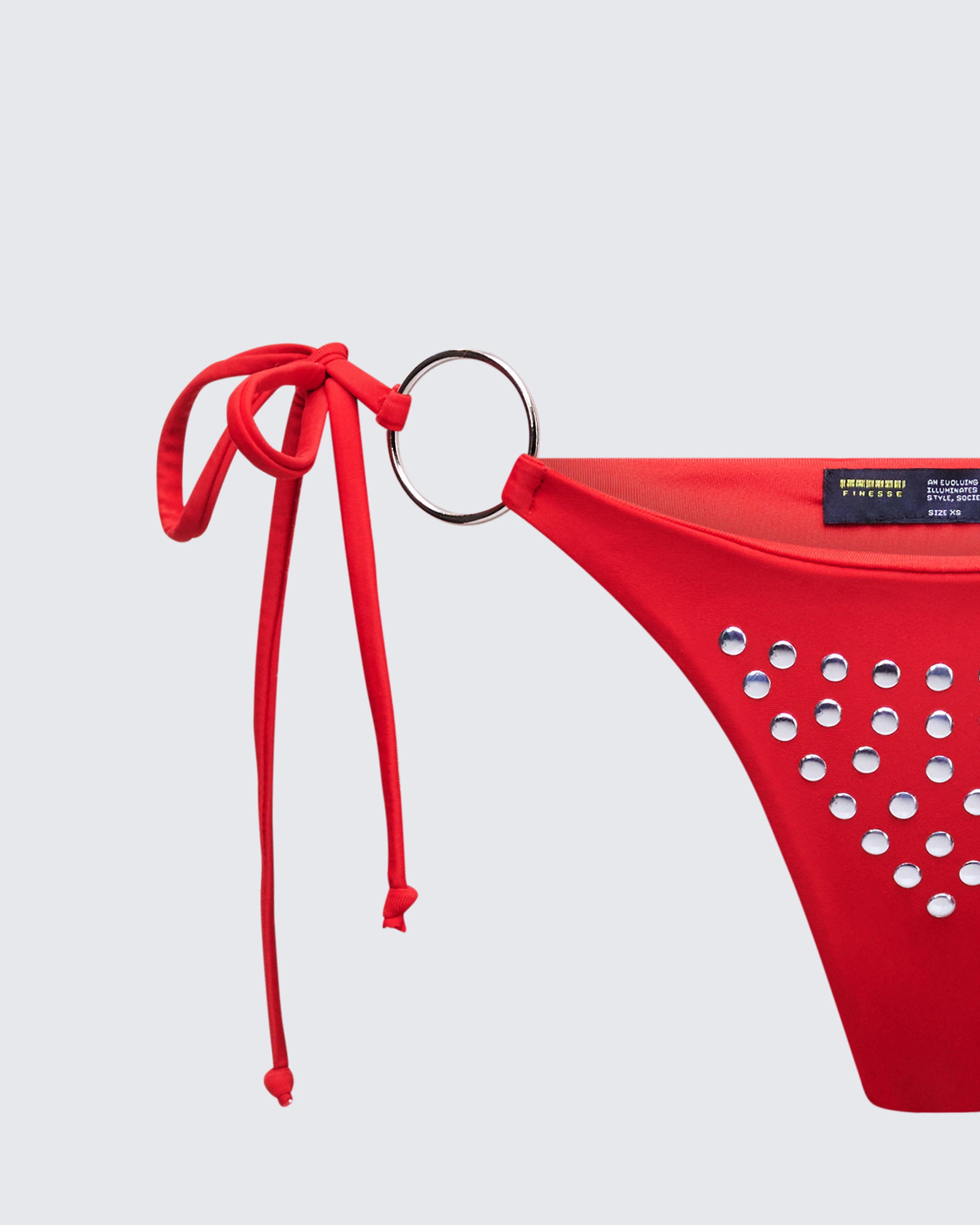 Quen Red Studded Bikini Bottom - Image 6