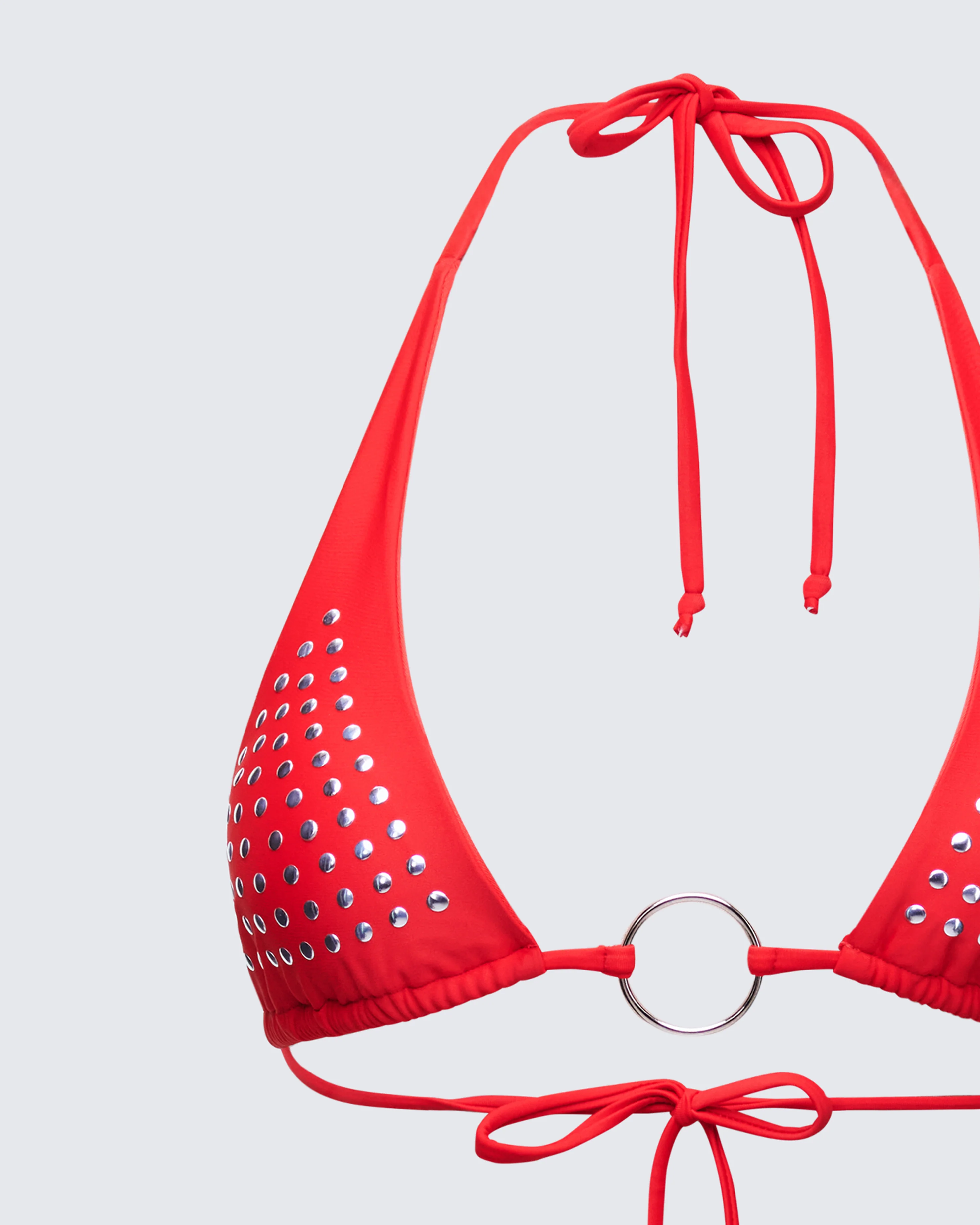 Quen Red Studded Bikini Top - Image 6