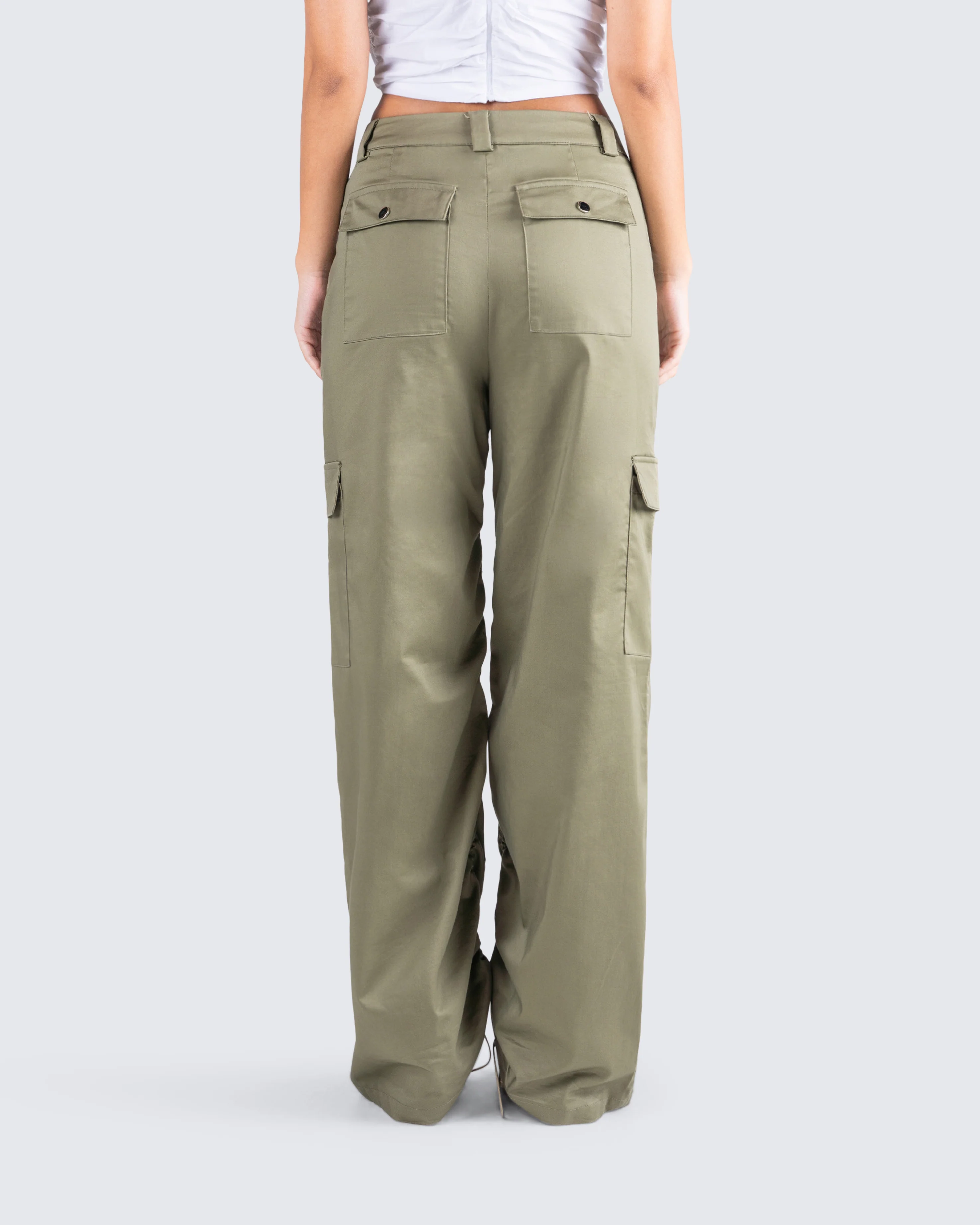 Rachel Olive Cargo Pant - Image 7