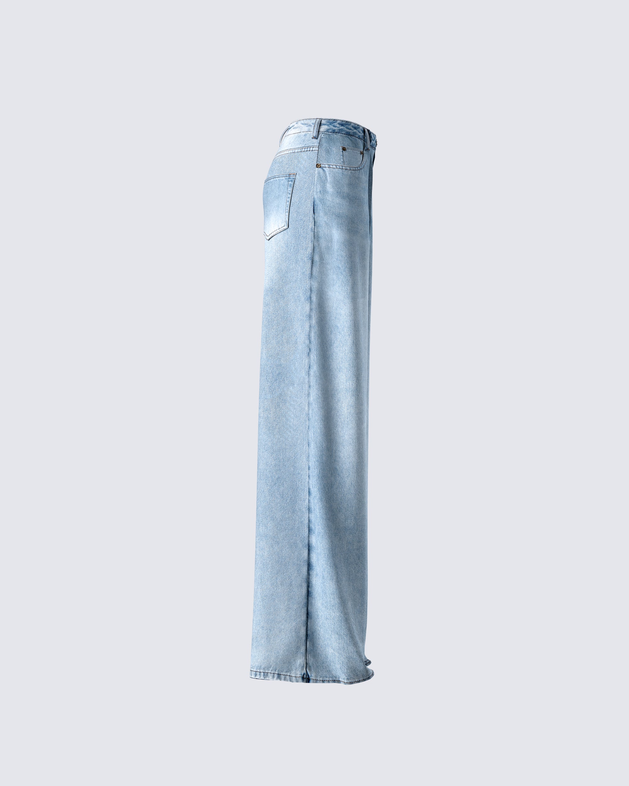 Rahel Blue Denim Pleat Jean - Image 2