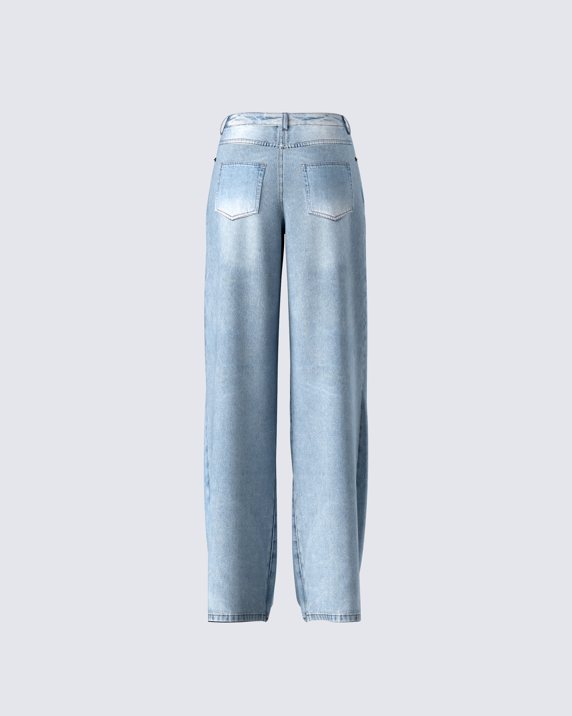 Rahel Blue Denim Pleat Jean - Image 3