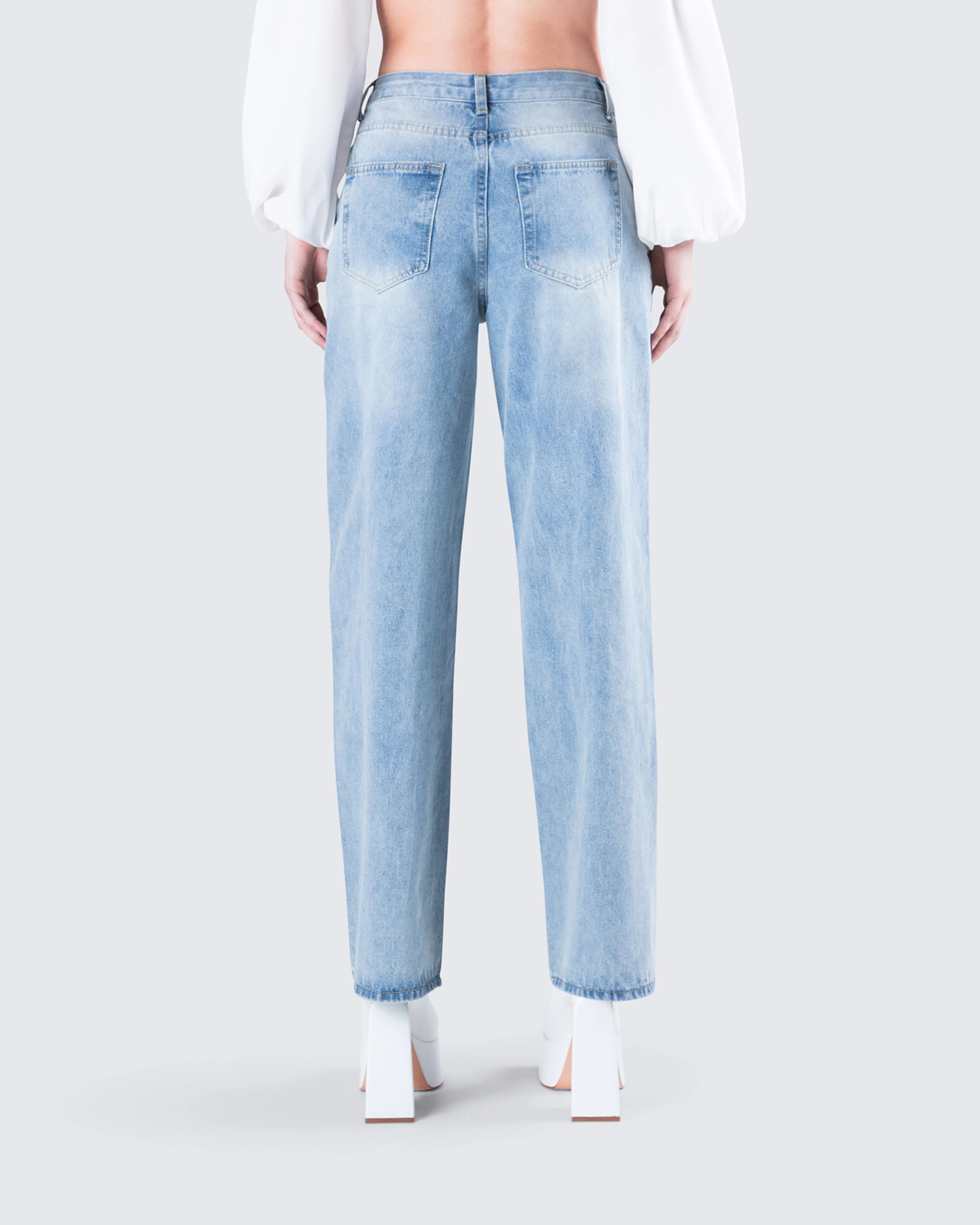 Rahel Blue Denim Pleat Jean - Image 7
