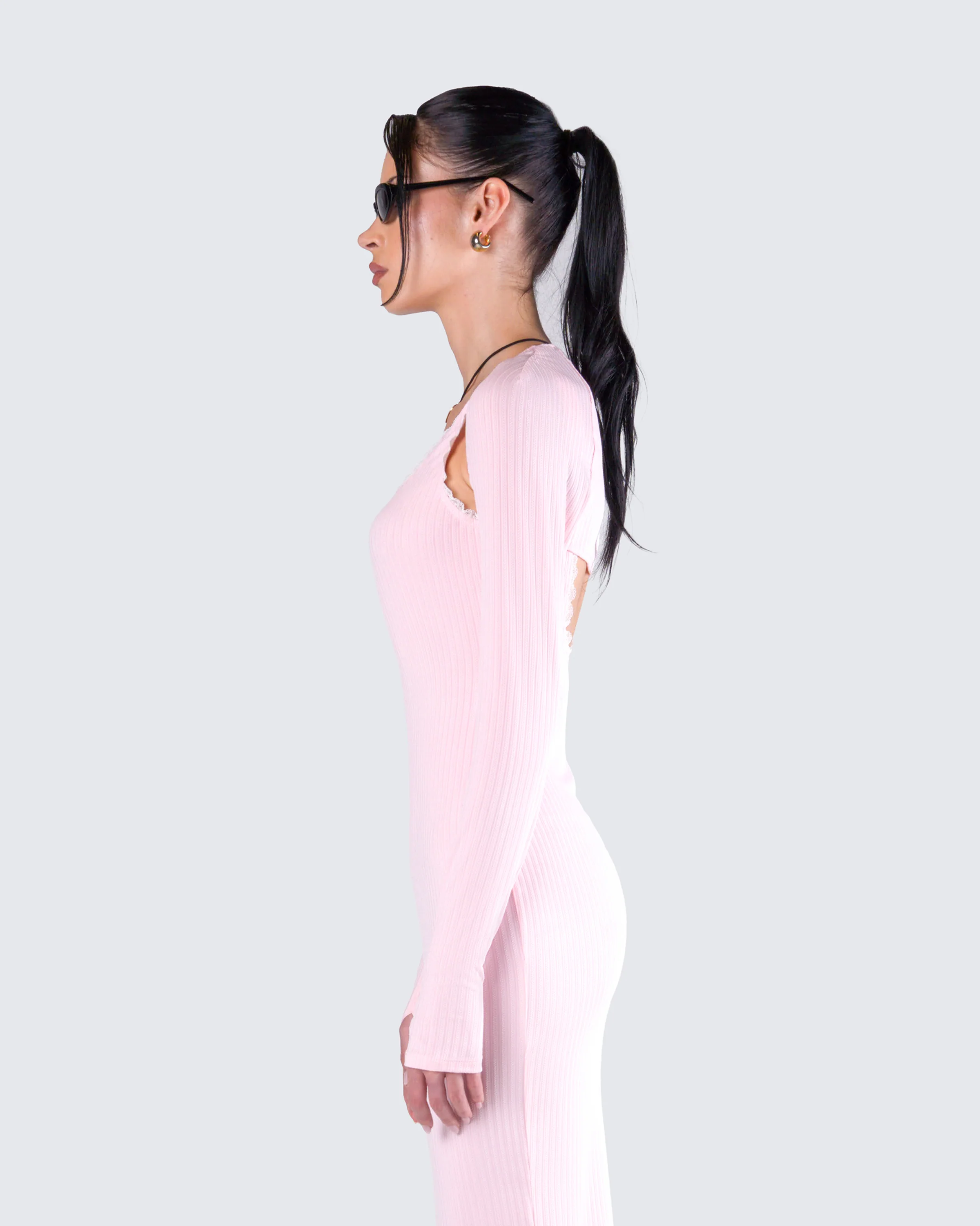 Rai Pink Rib Knit Shrug - Image 6