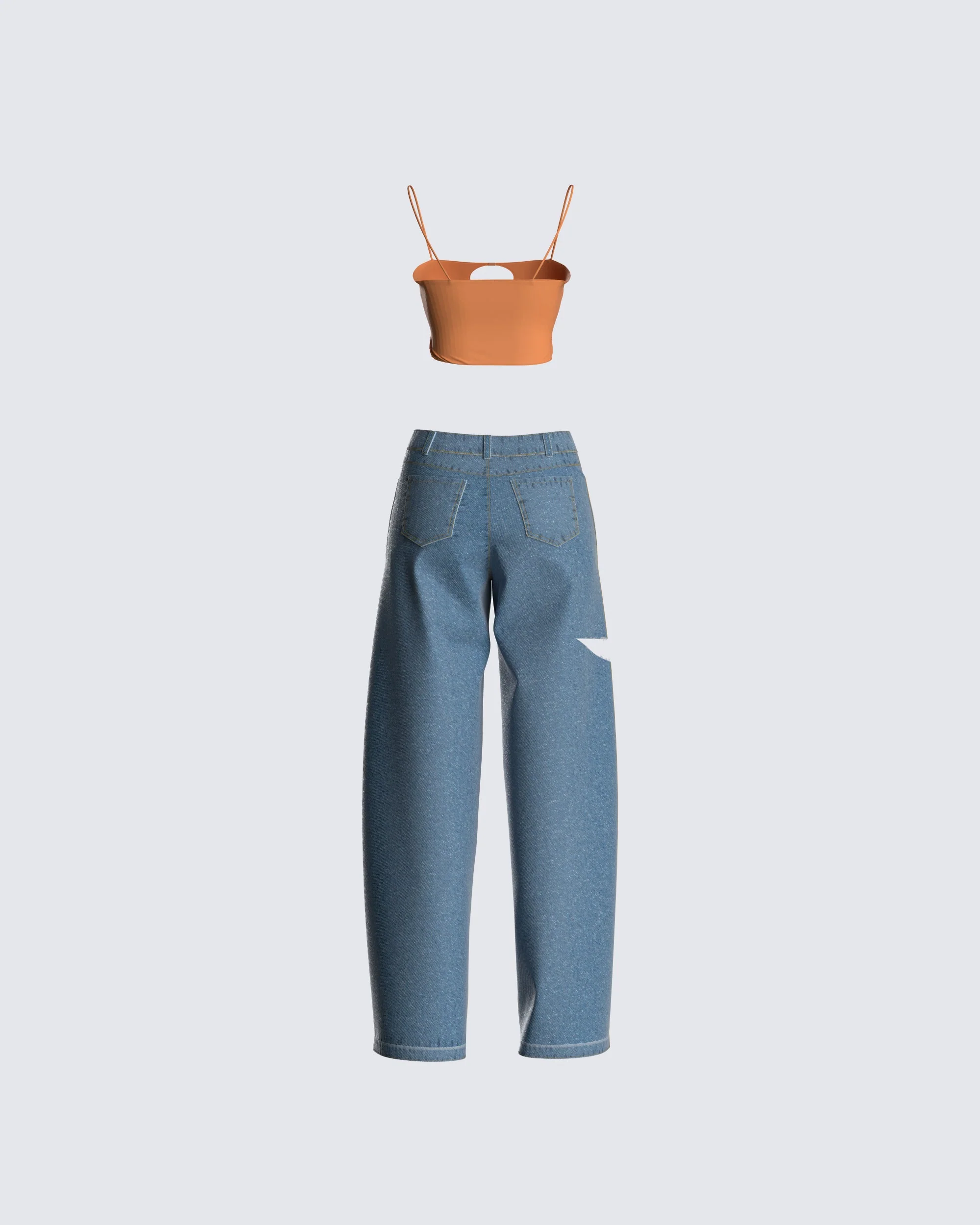 Raina Cut Out Jeans Set - Image 3