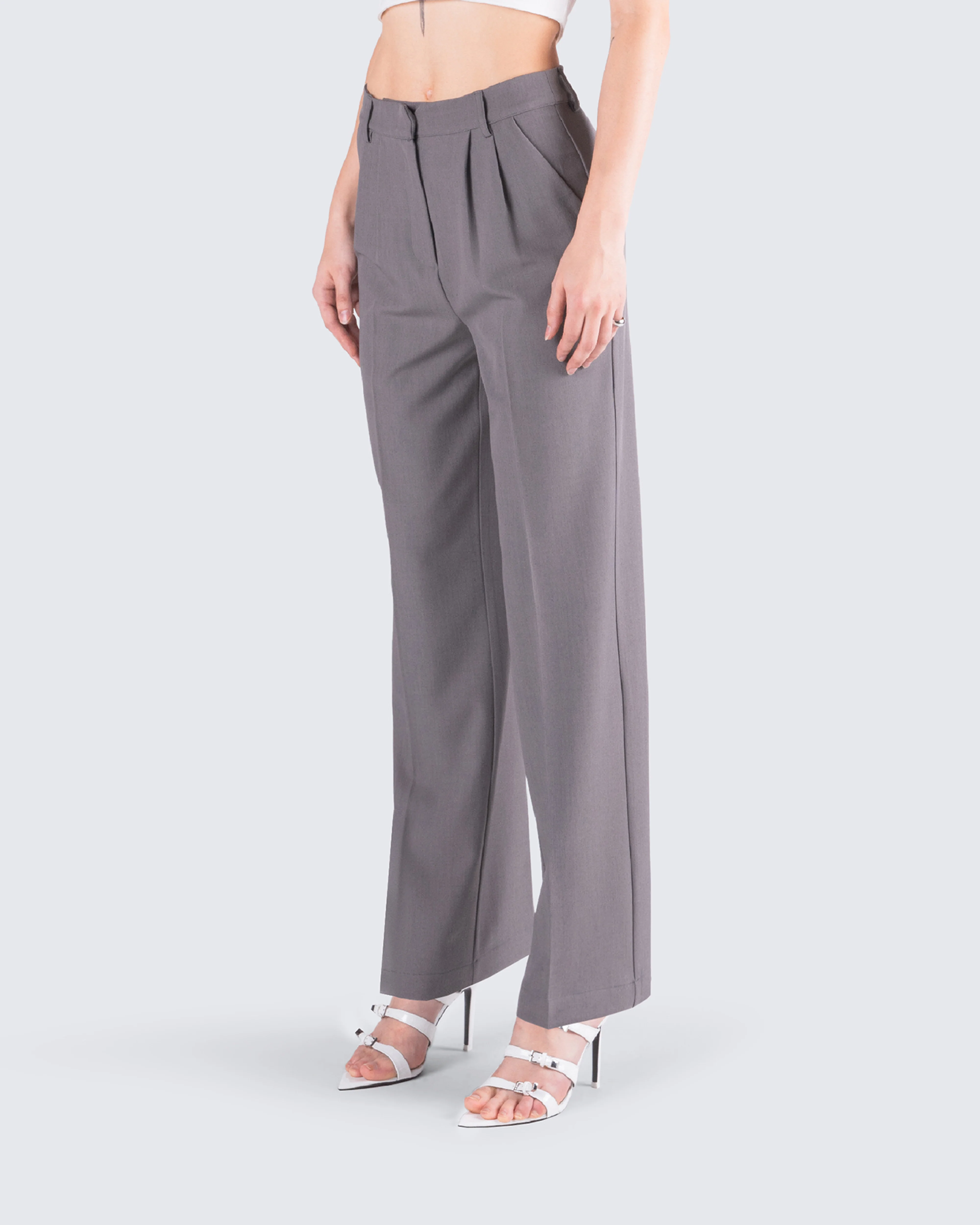 Reese Grey Tailored Pants - Image 5