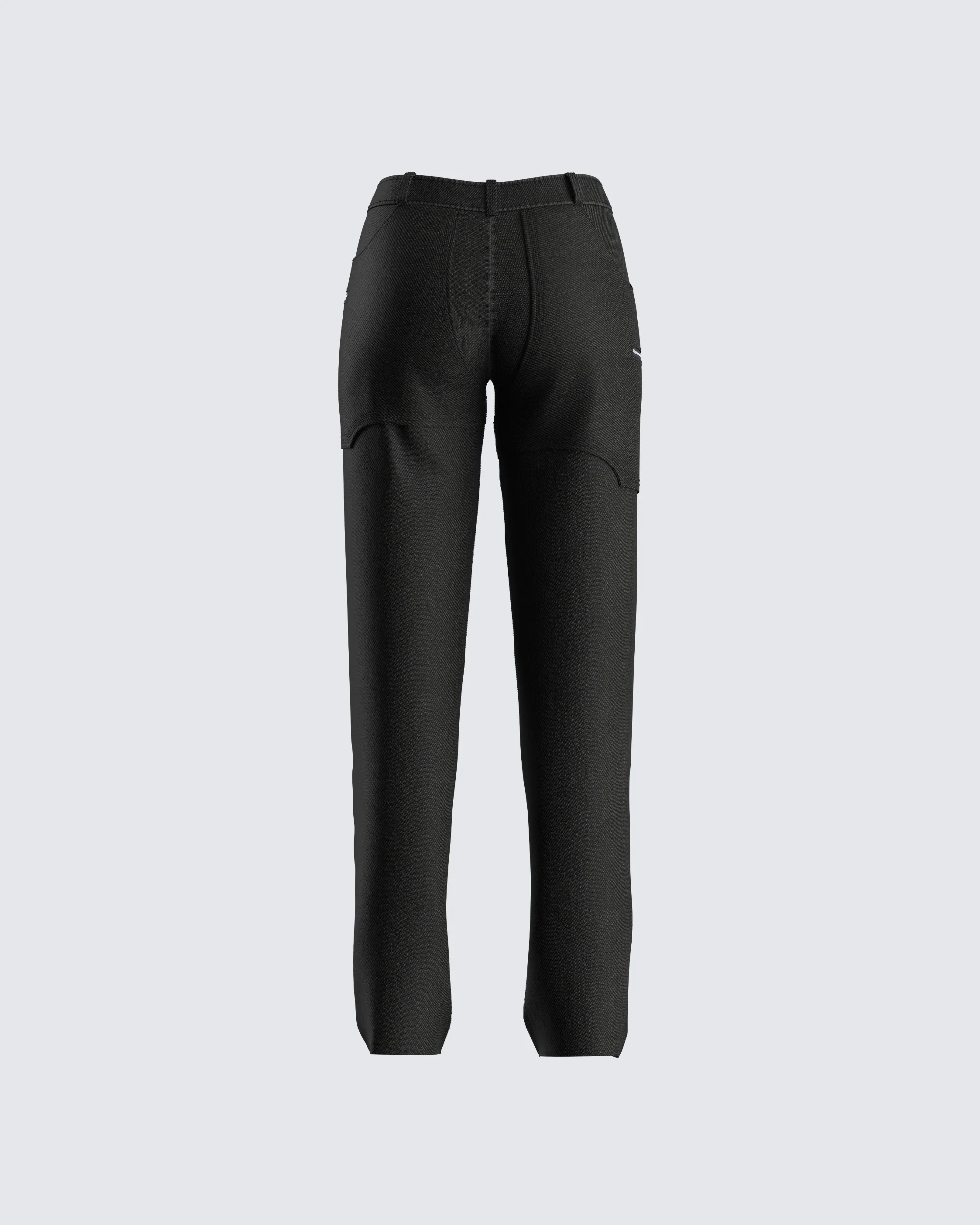 Renya Black Denim Paneled Jean - Image 3