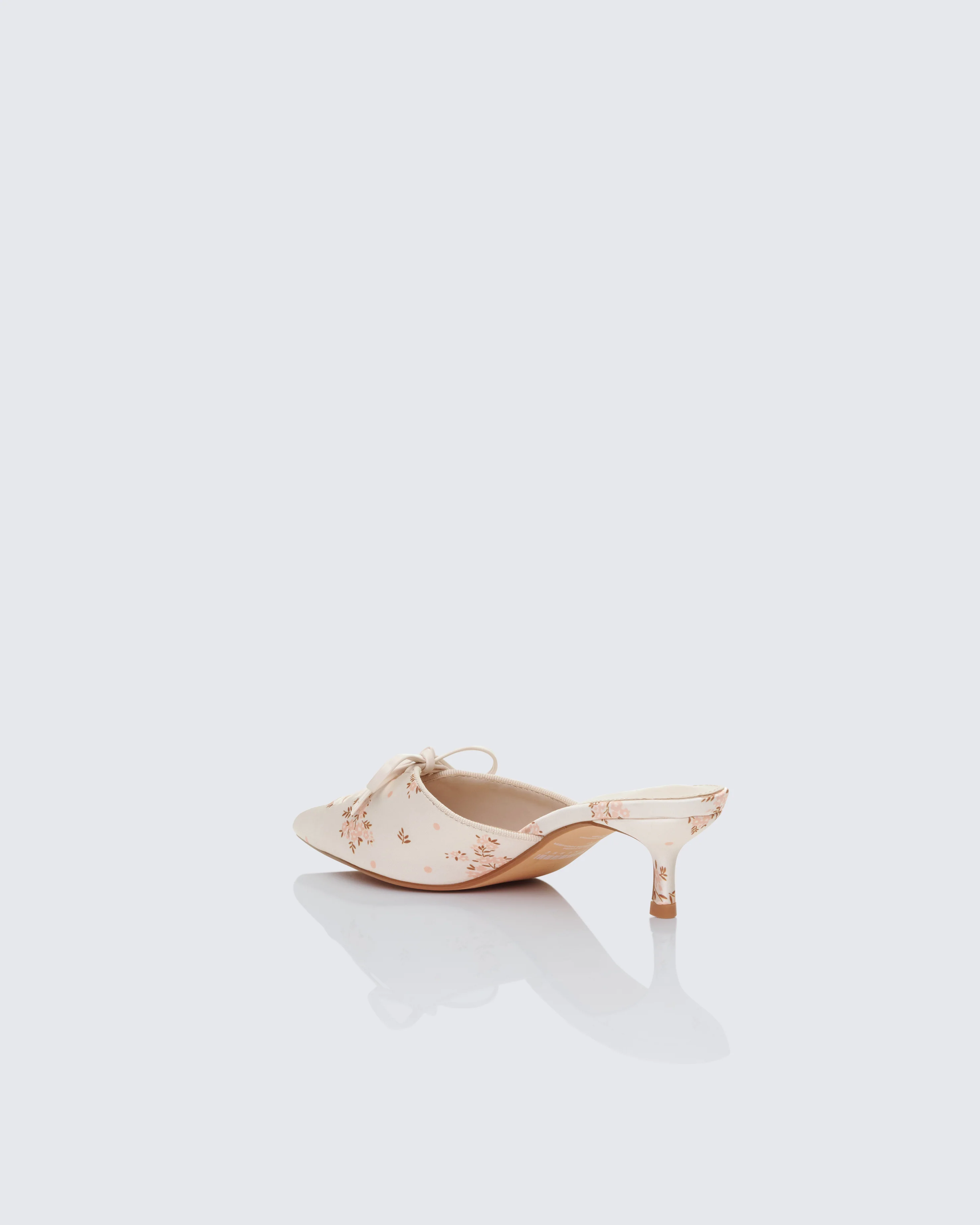 Rhoda Floral Print Kitten Heels - Image 3