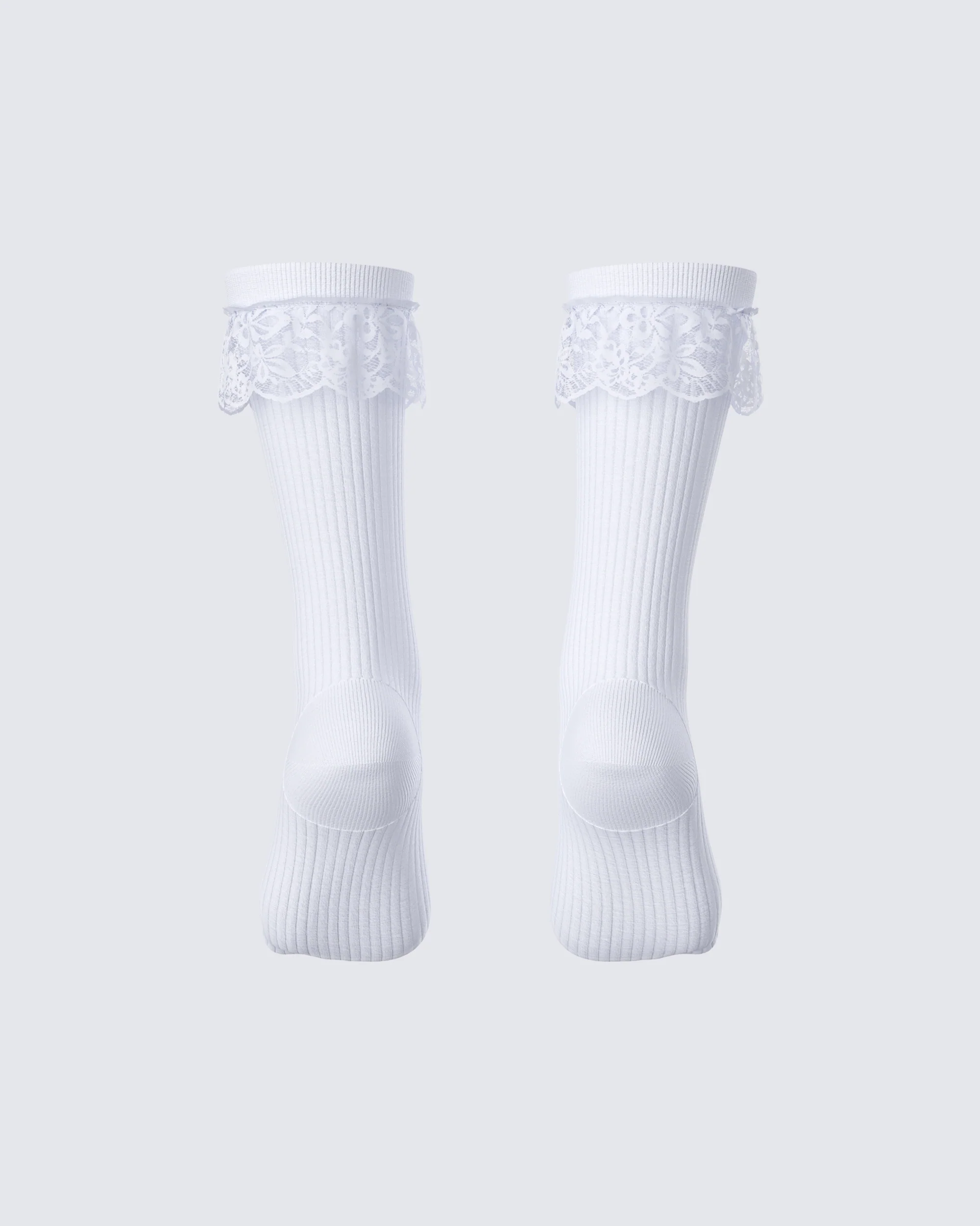 Rhoda White Lace Ankle Socks - Image 3