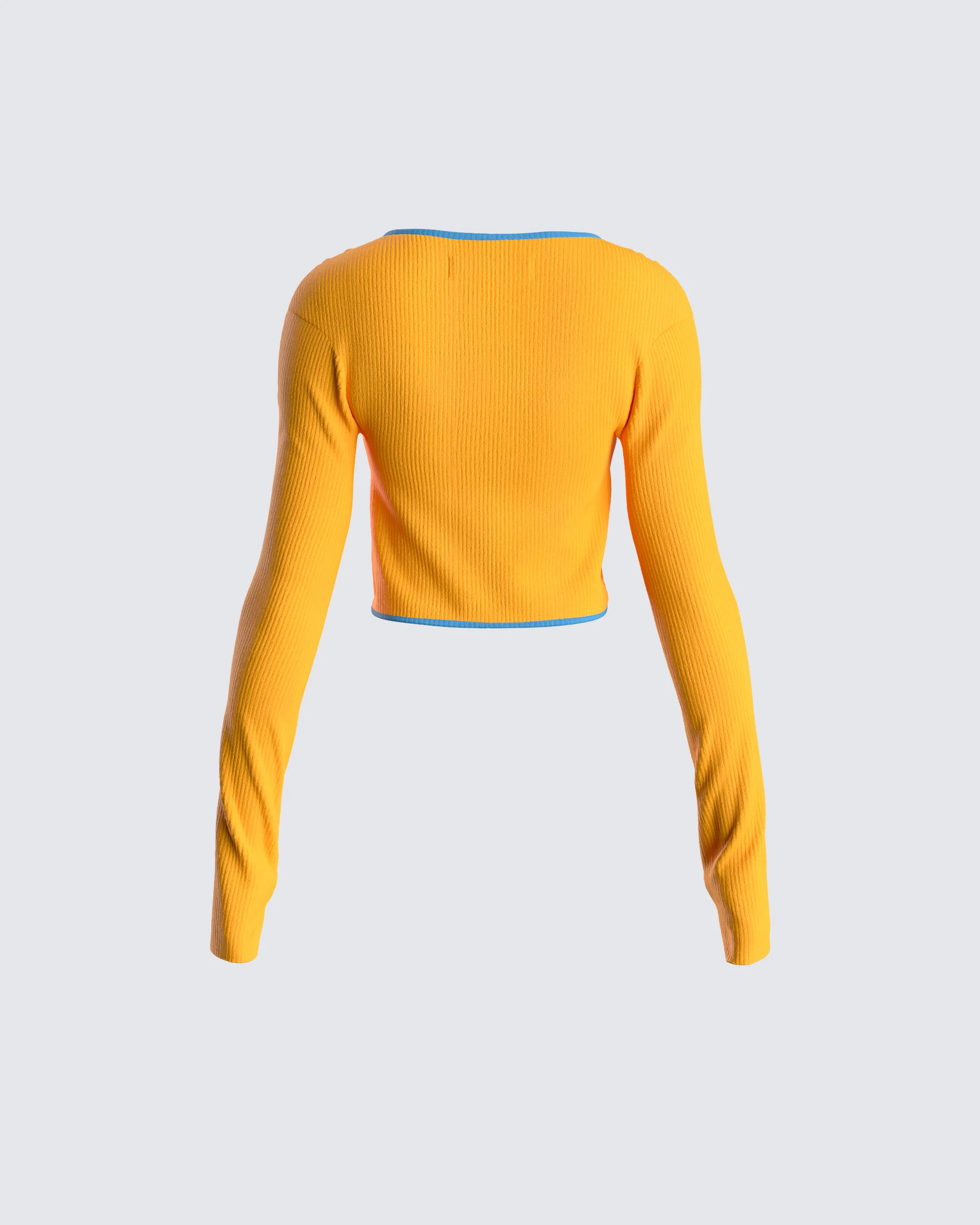 Riley Orange Long Sleeve Top - Image 3