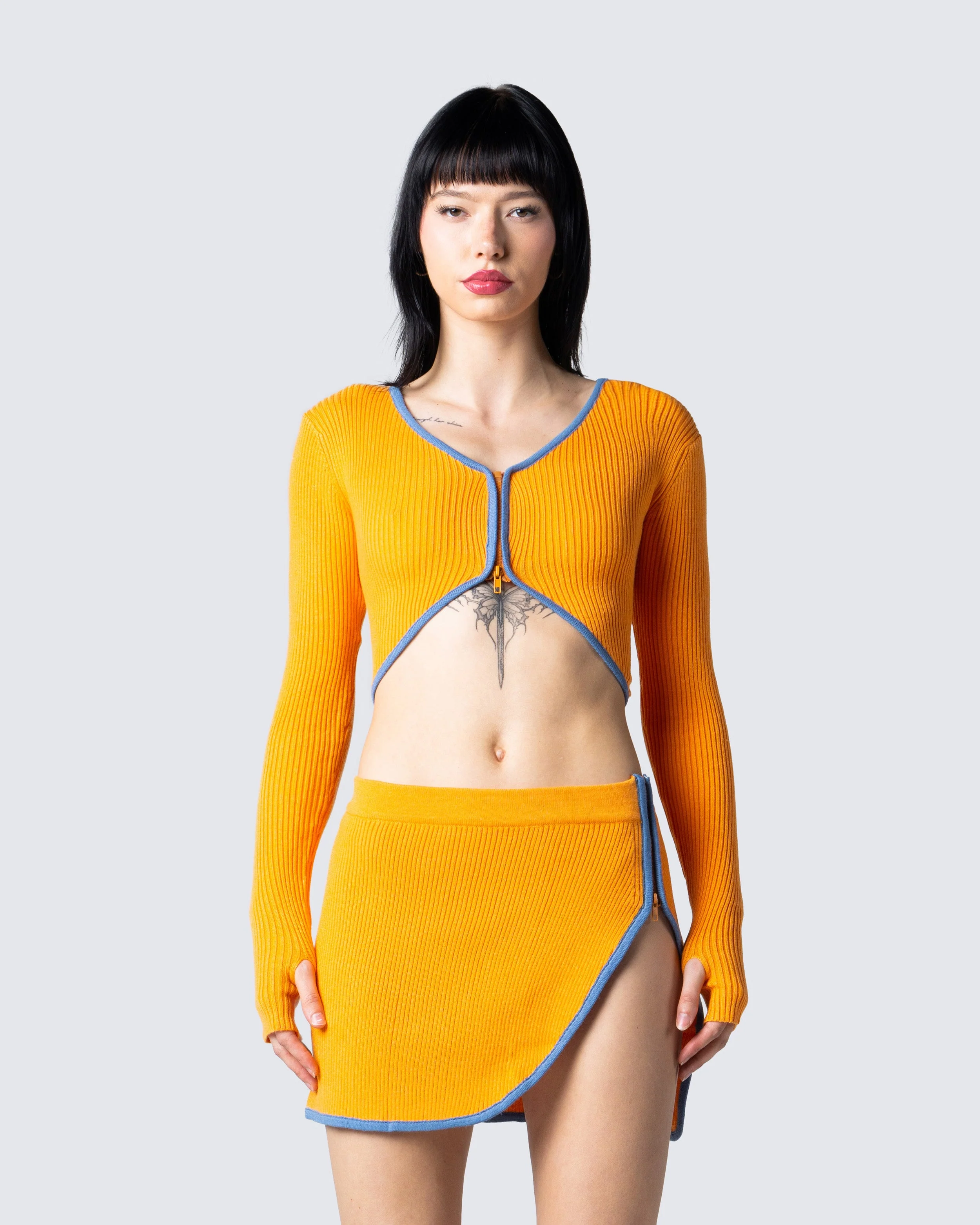 Riley Orange Long Sleeve Top - Image 4