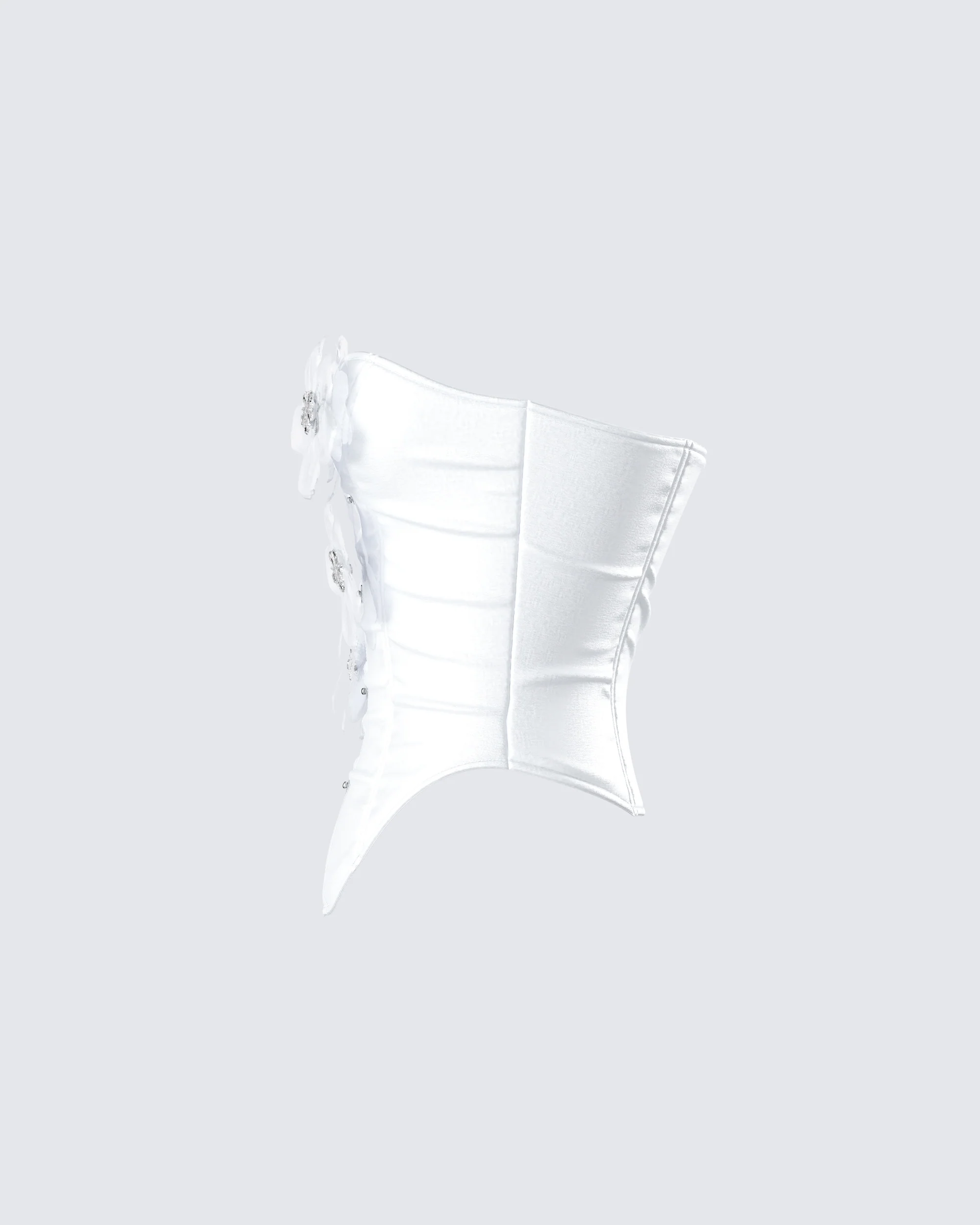 Rivi White Flower Corset Top - Image 3