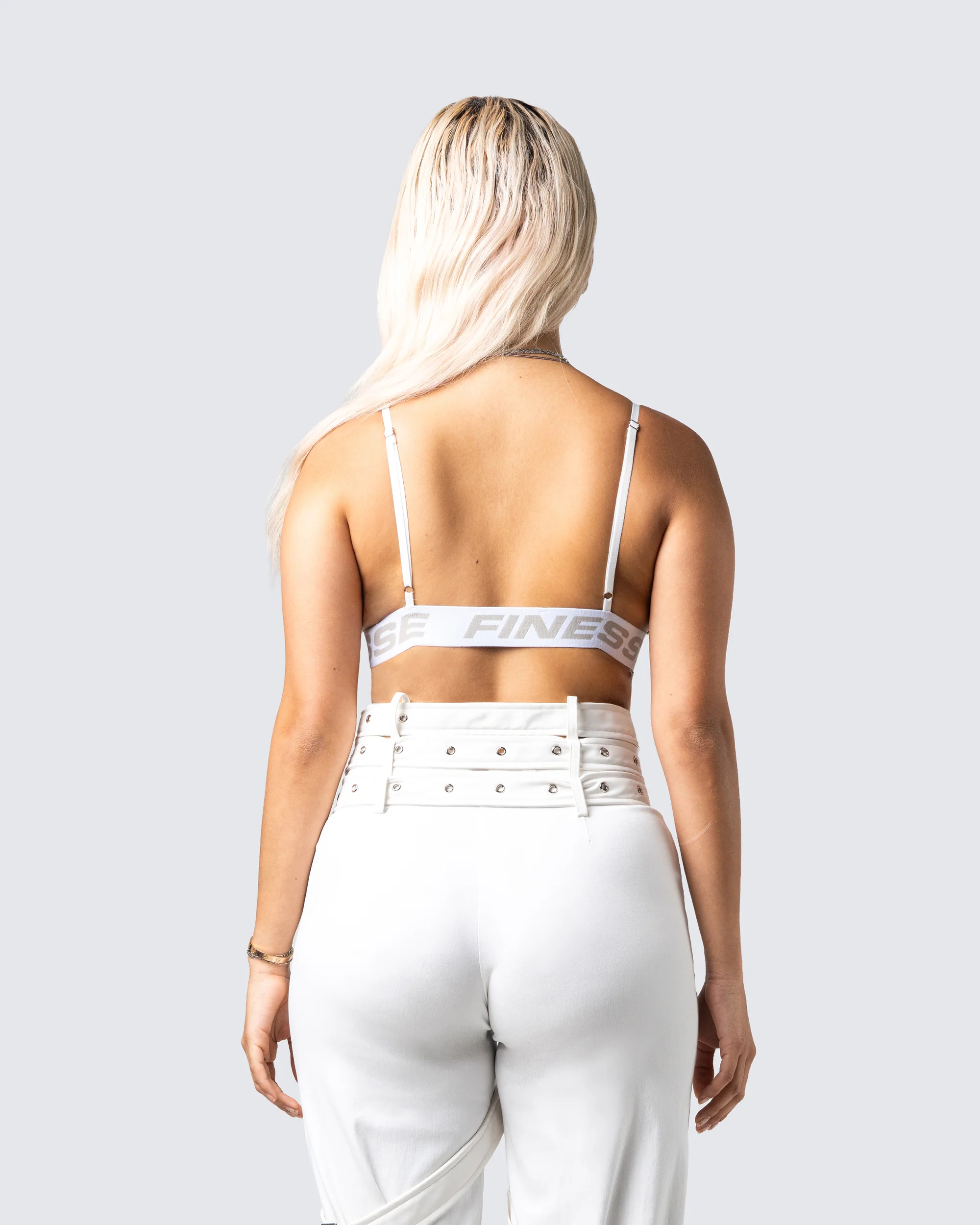 Romy White Logo Bralette - Image 6