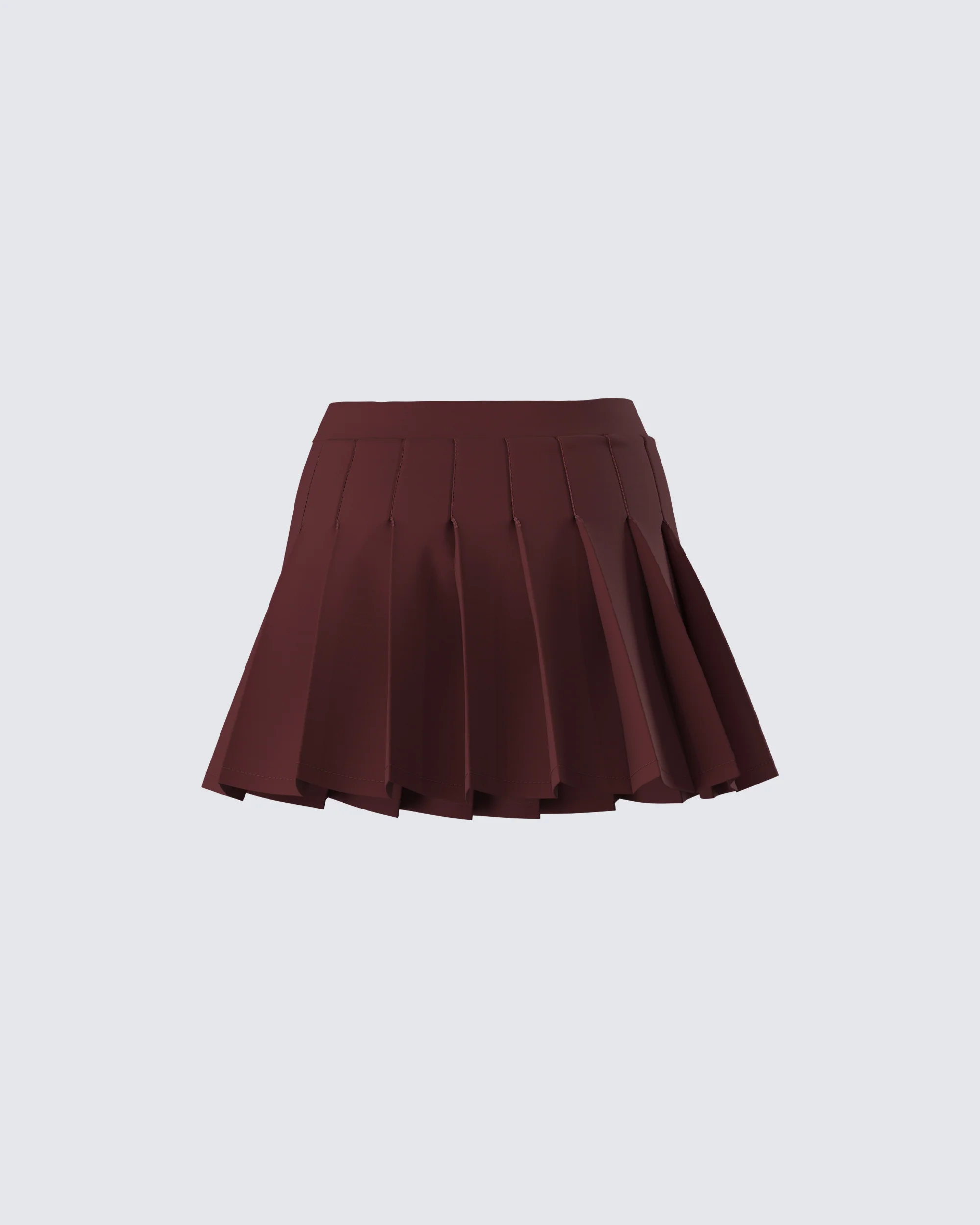 Ronny Brown Pleated Mini Skirt - Image 3