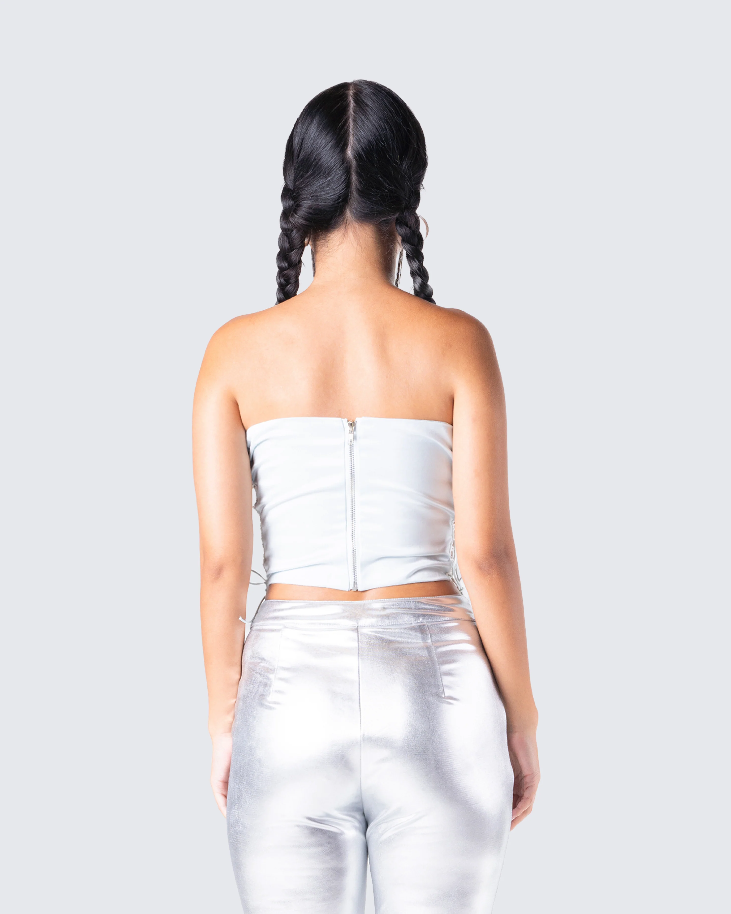 Rory Blue Corset Top - Image 7
