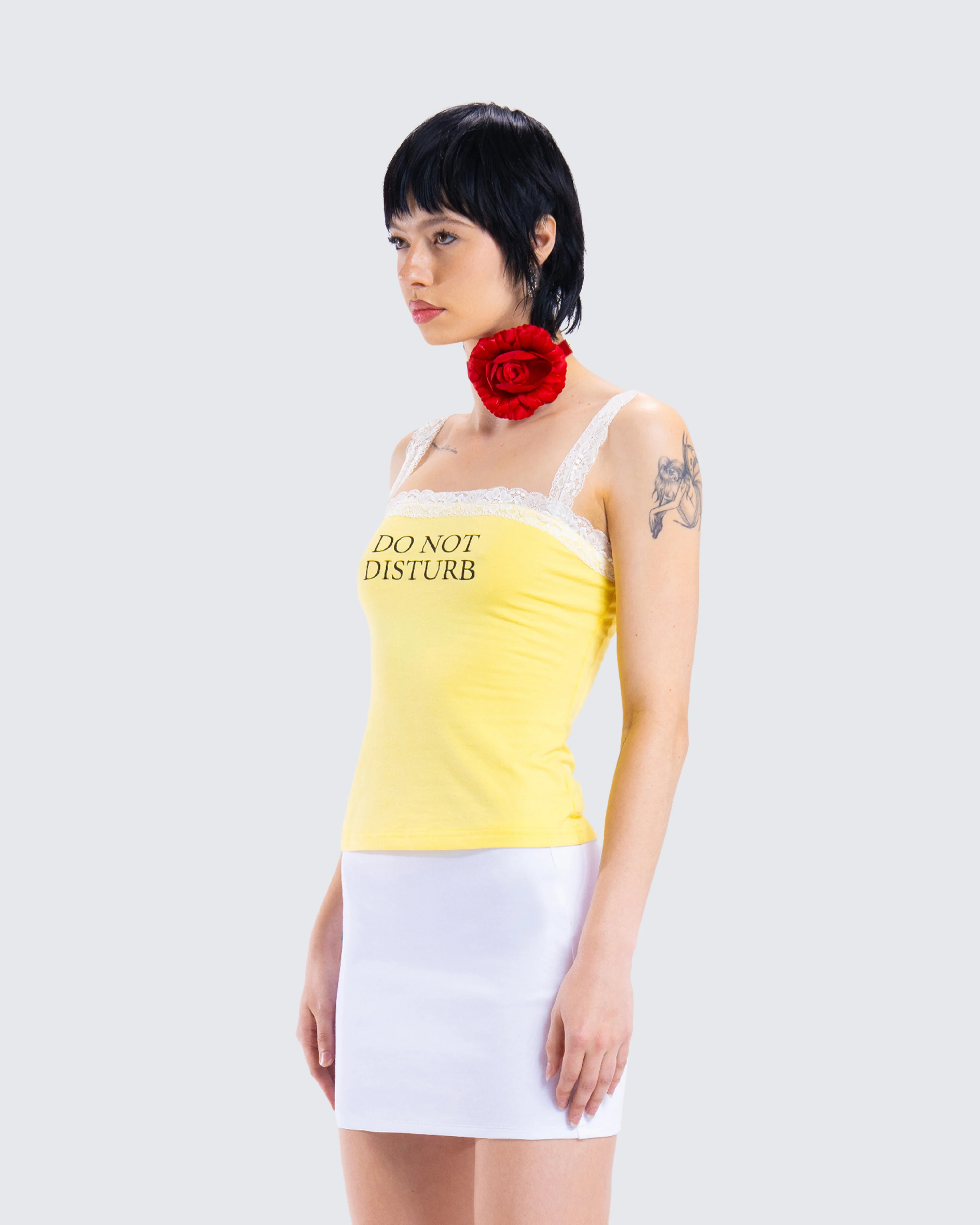 Rosalia Yellow Graphic Knit Top - Image 5