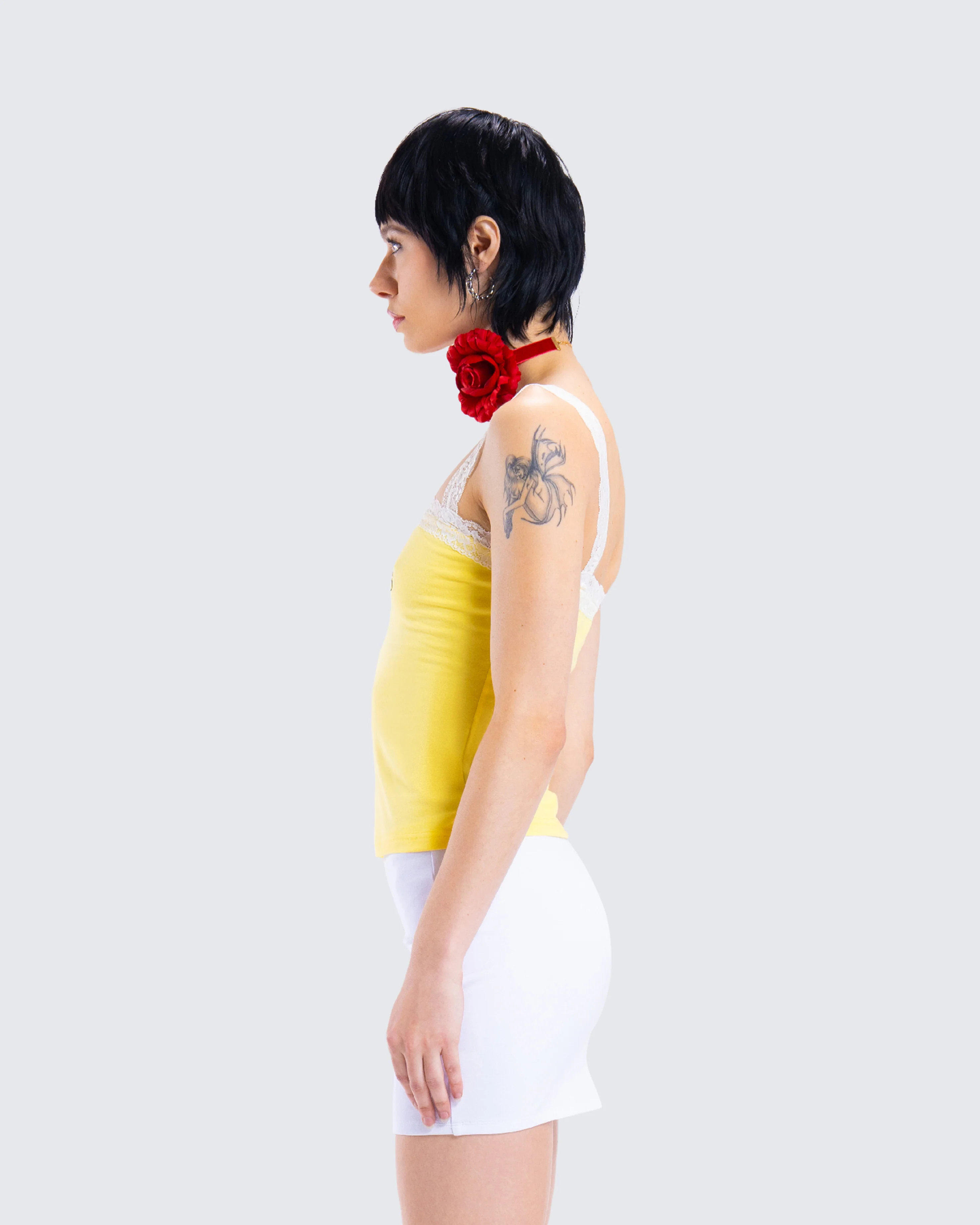 Rosalia Yellow Graphic Knit Top - Image 6