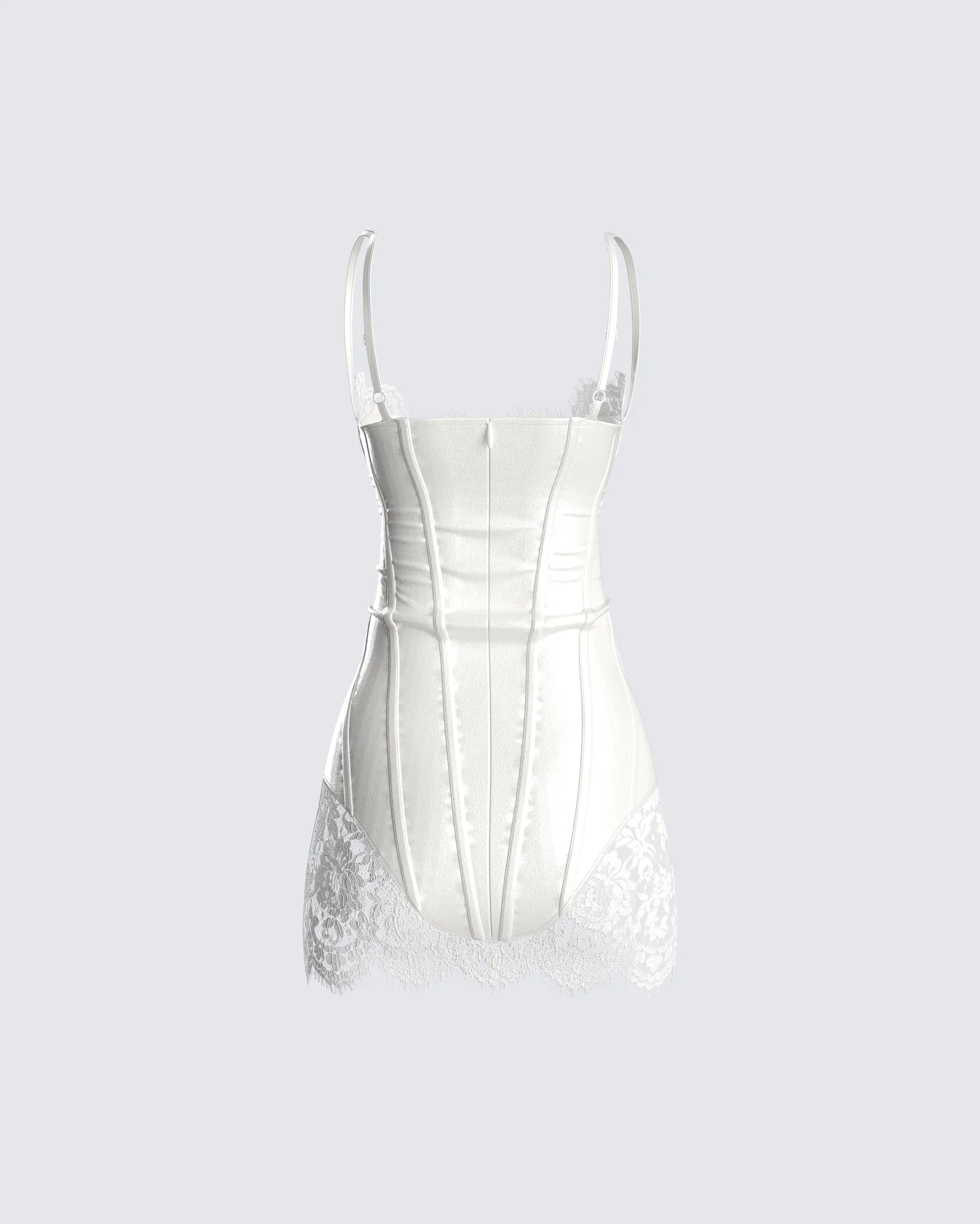 Rosie White Corset Dress - Image 3