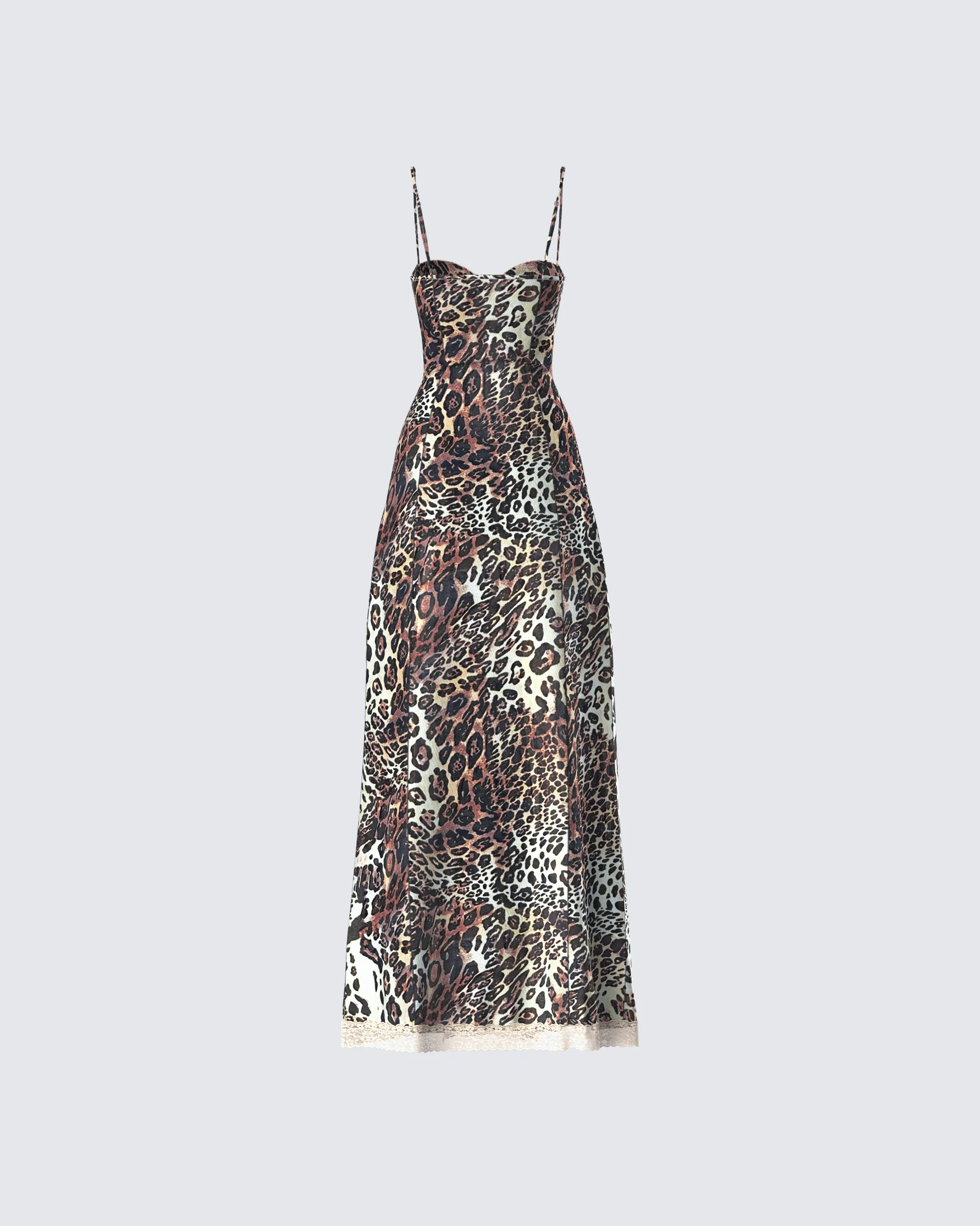 Royan Leopard Print Maxi Dress - Image 3