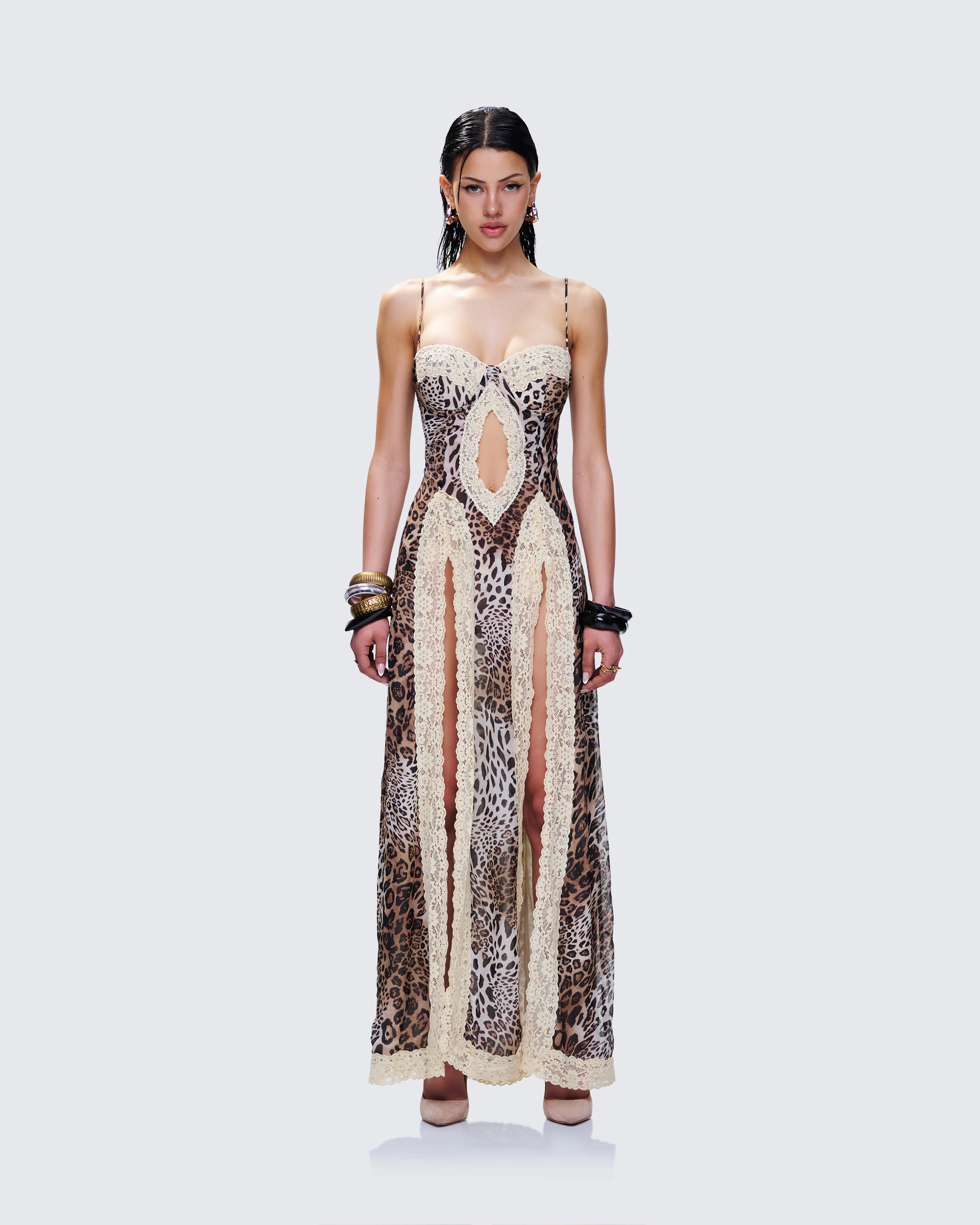 Royan Leopard Print Maxi Dress - Image 4
