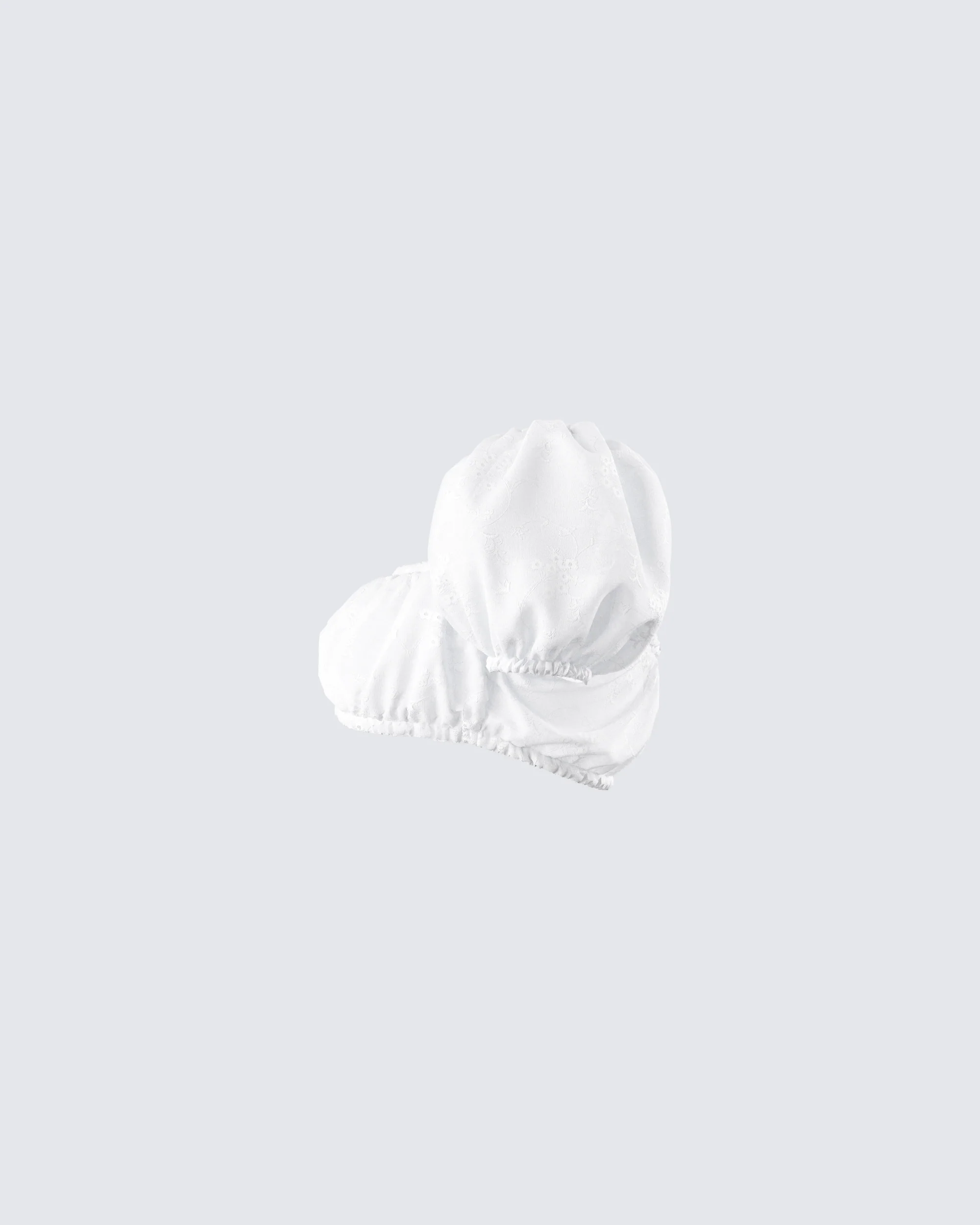 Rue White Cotton Floral Crop Top - Image 2
