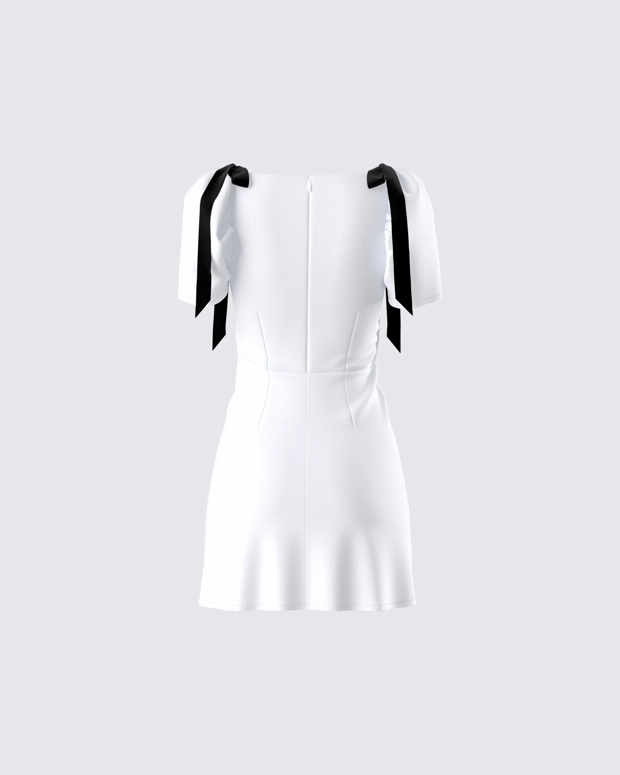Rupa White Puff Sleeve Mini Dress - Image 3