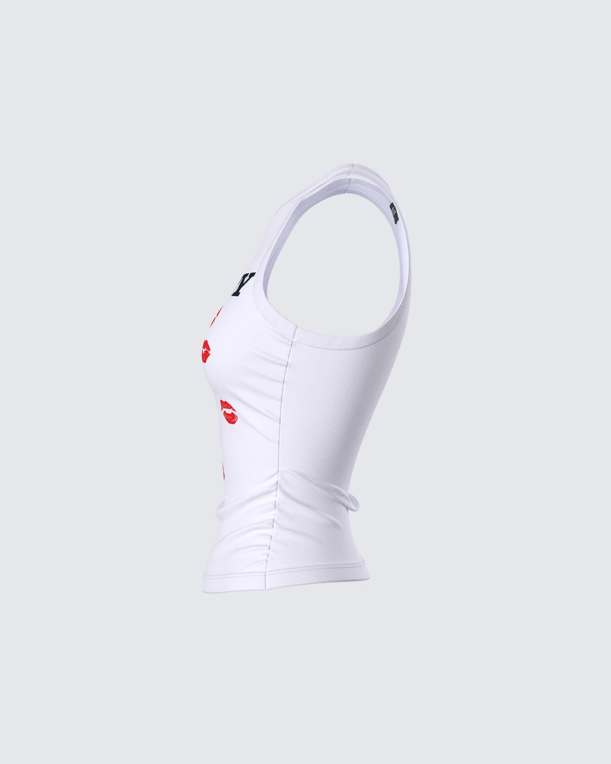 Saffron White Kissed Tank Top - Image 2