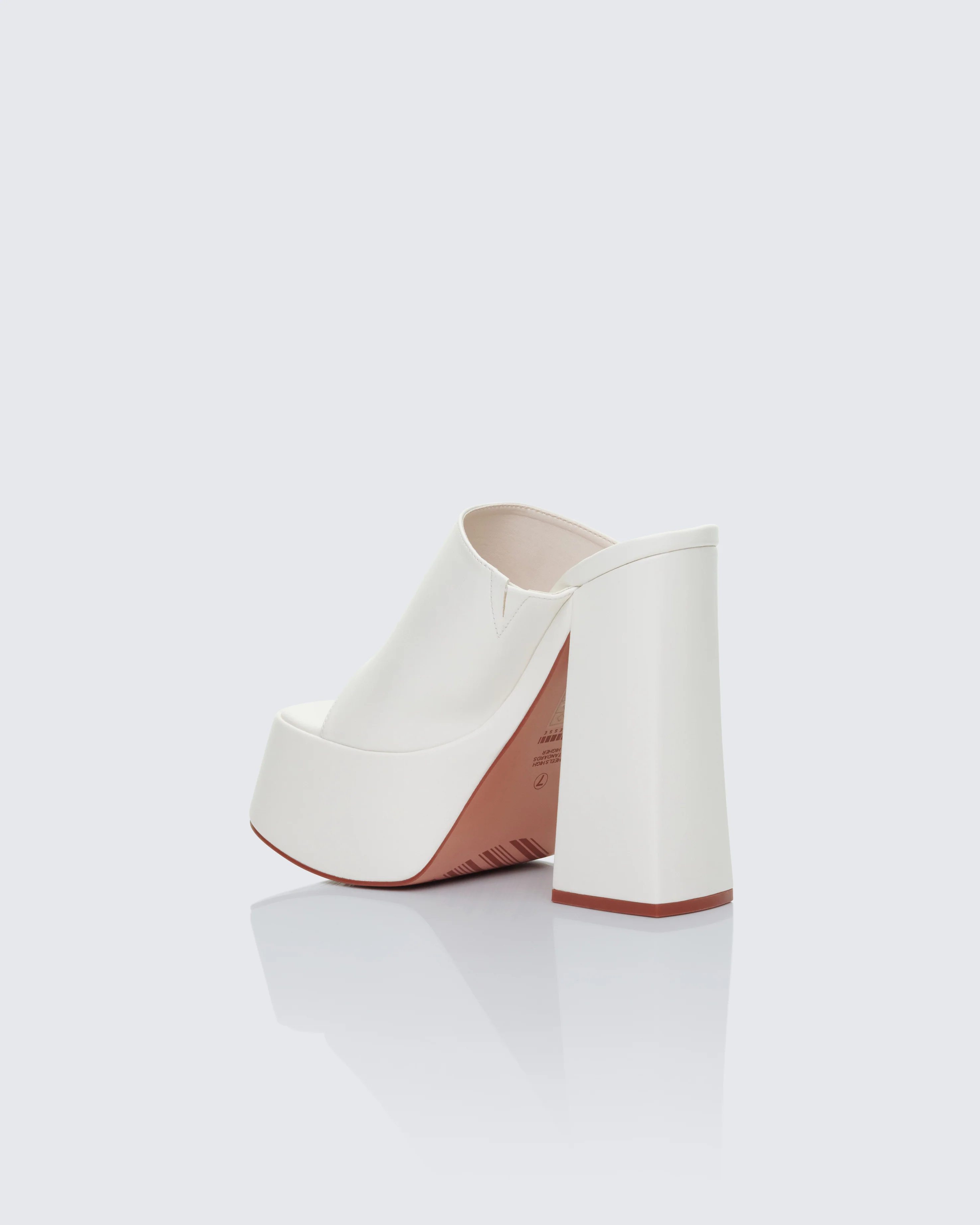 Saige White Open Toe Platform Sandal - Image 3