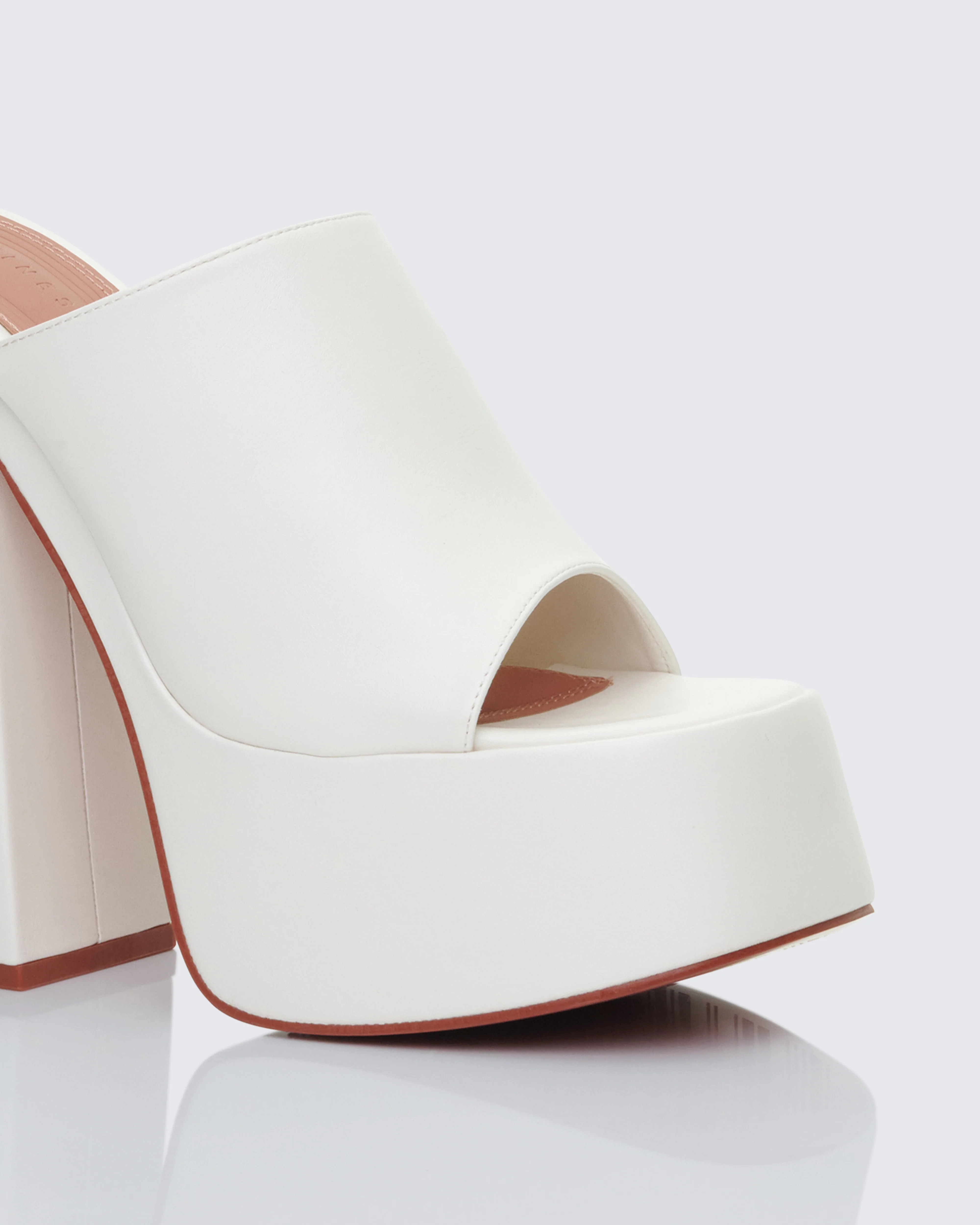 Saige White Open Toe Platform Sandal - Image 4