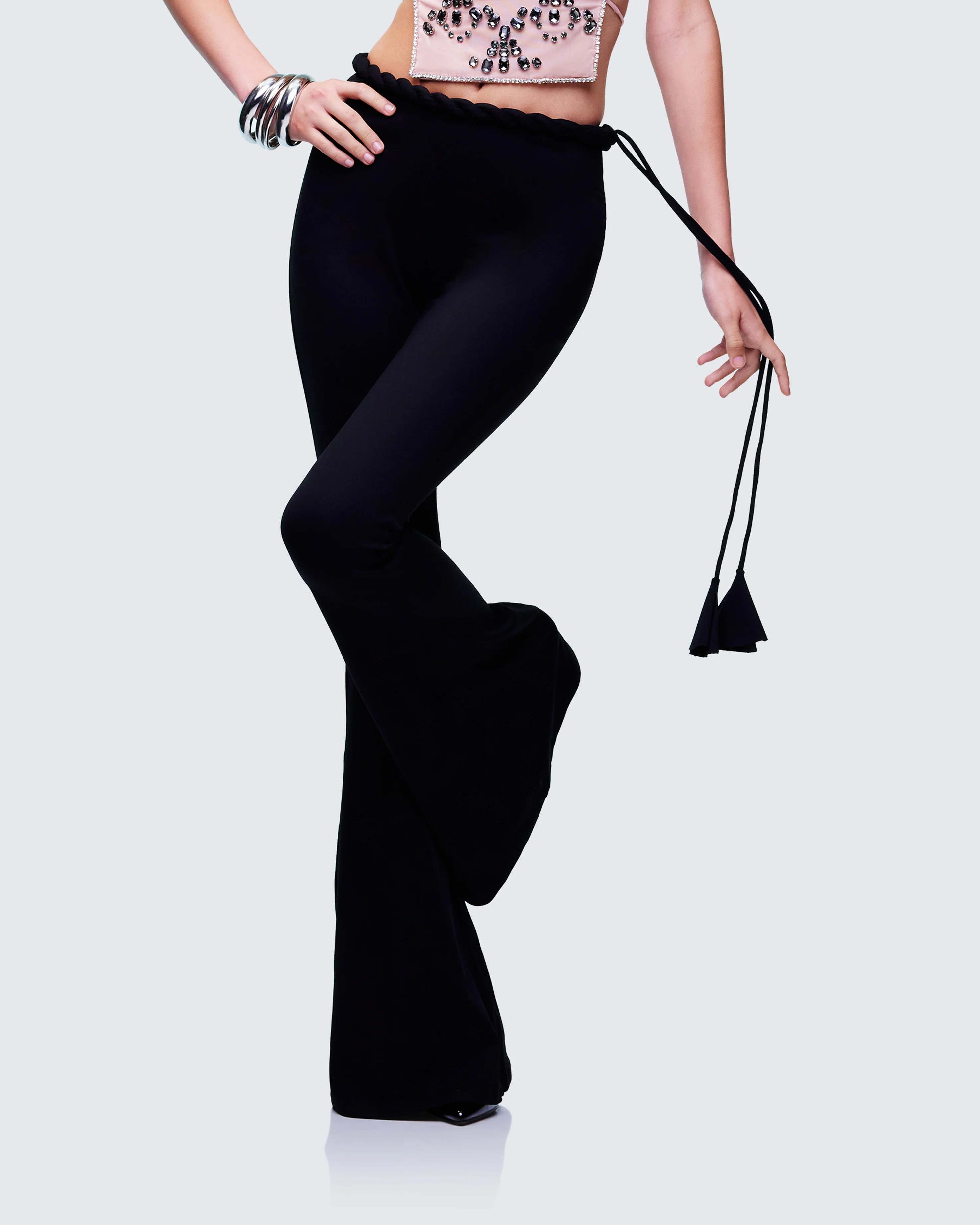 Sailor Black Jersey Twist Waist Pant - Image 3