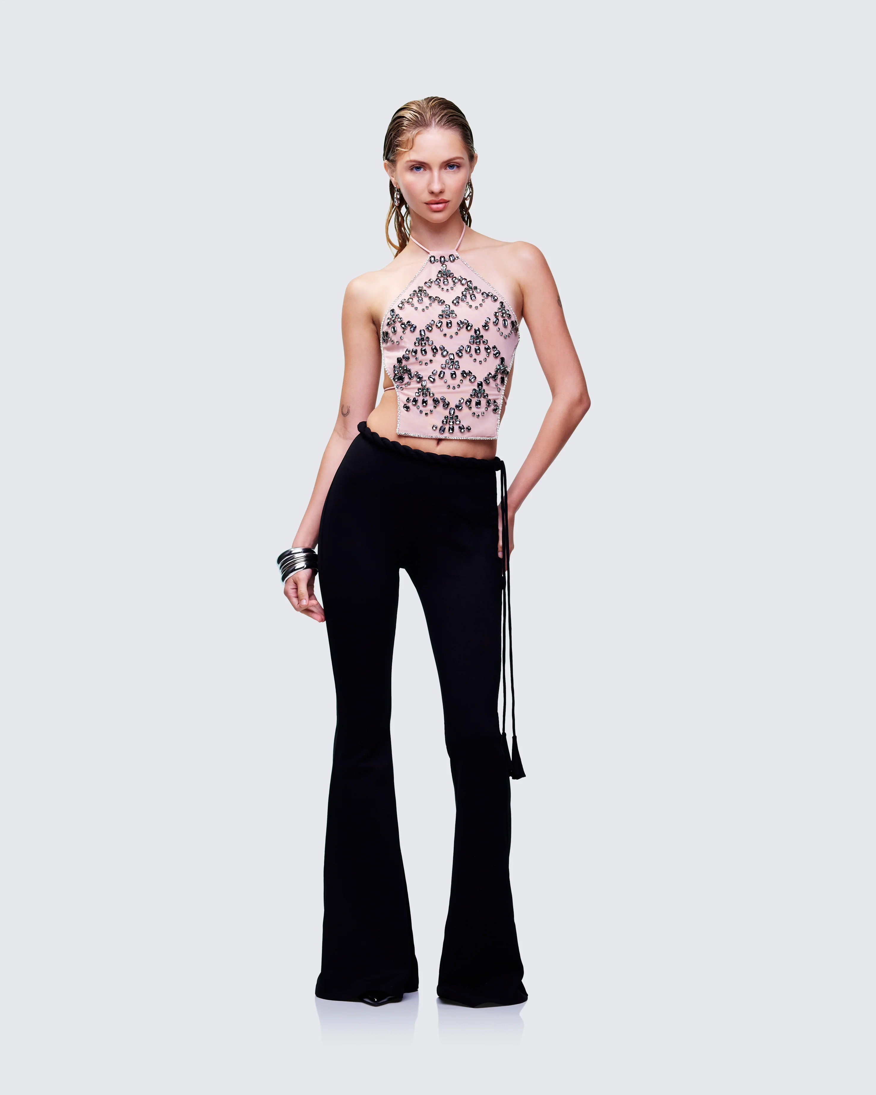 Sailor Black Jersey Twist Waist Pant - Image 5