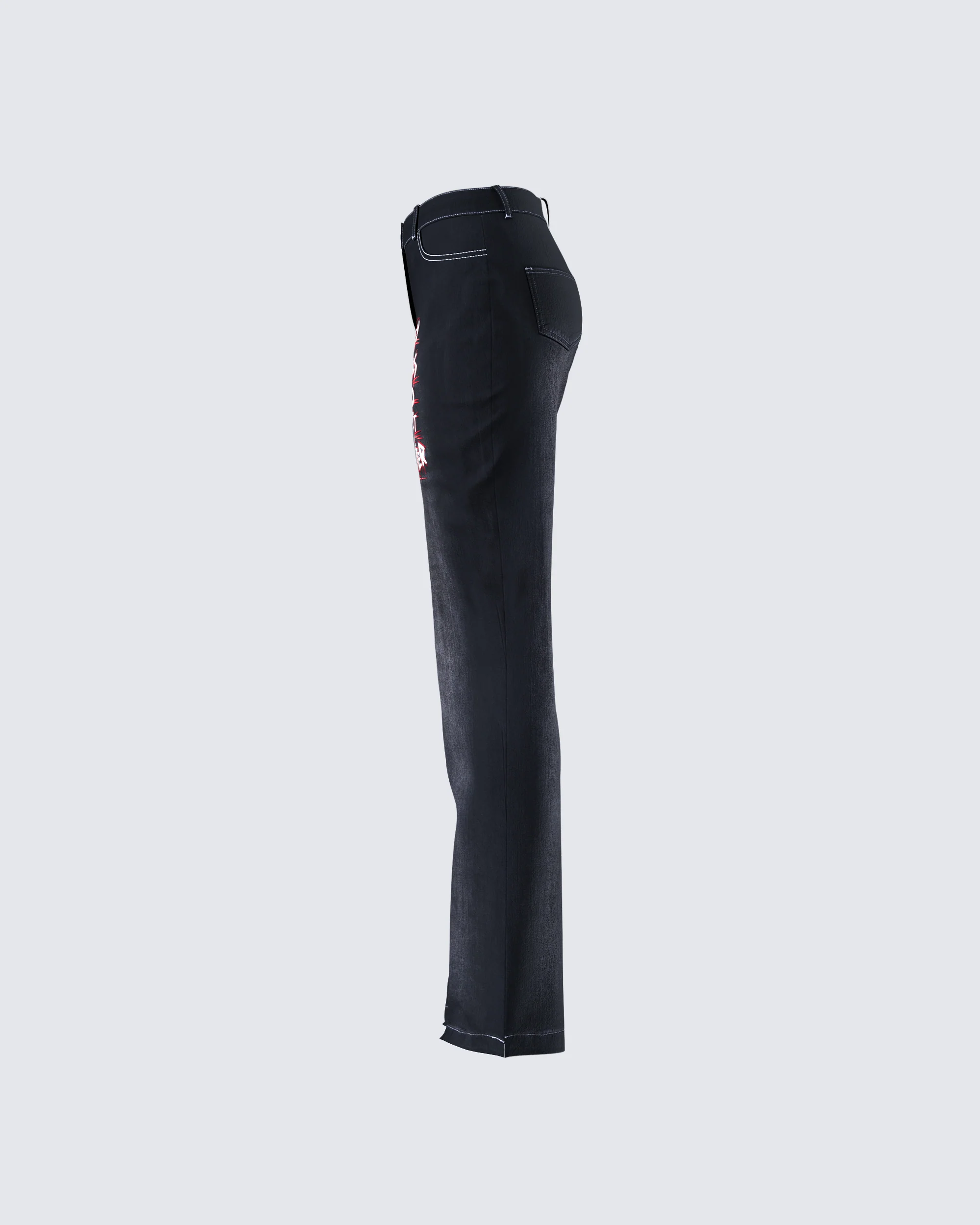 Salem Black Low Rise Denim Pant - Image 2