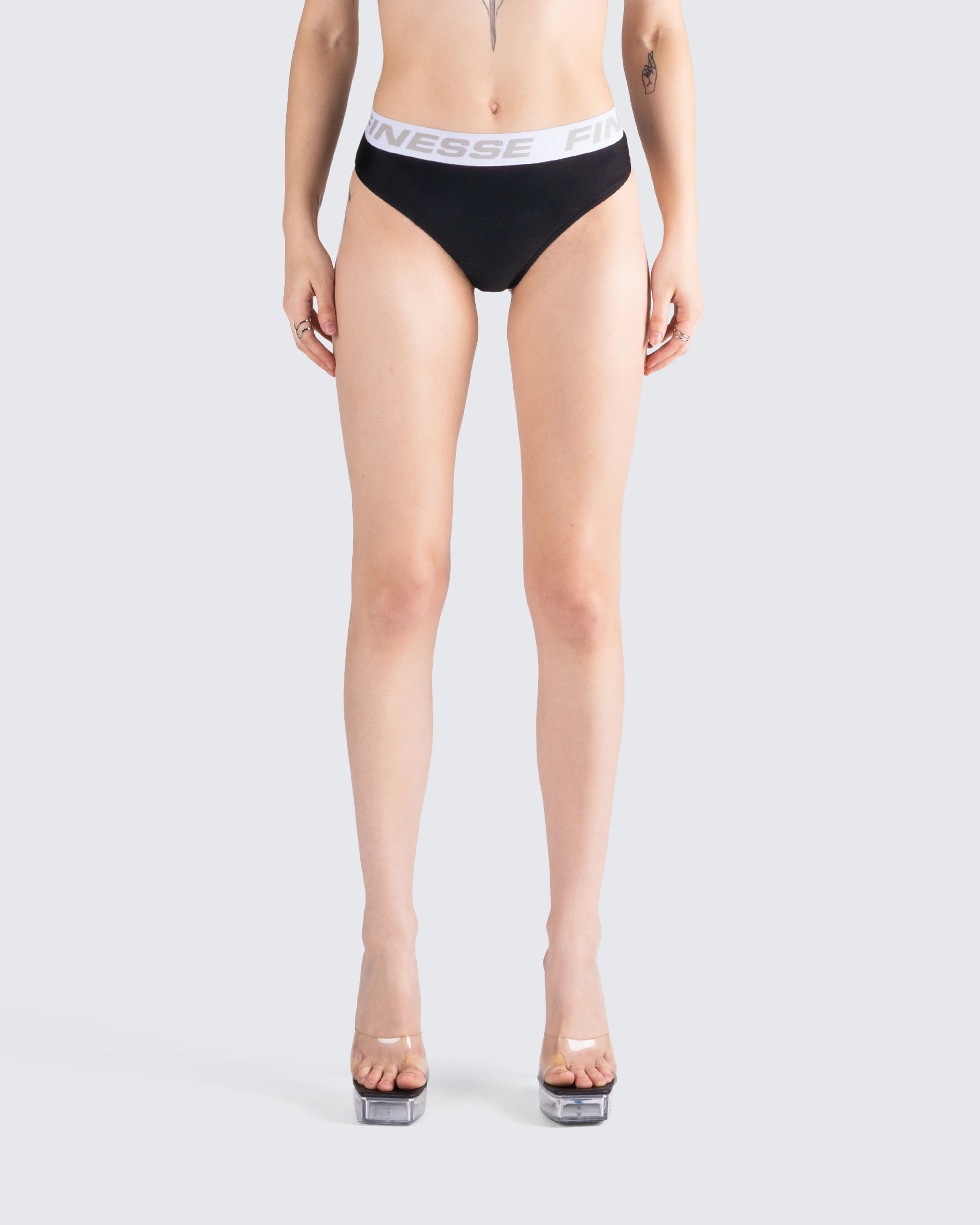 Samia Black Logo Panty - Image 4