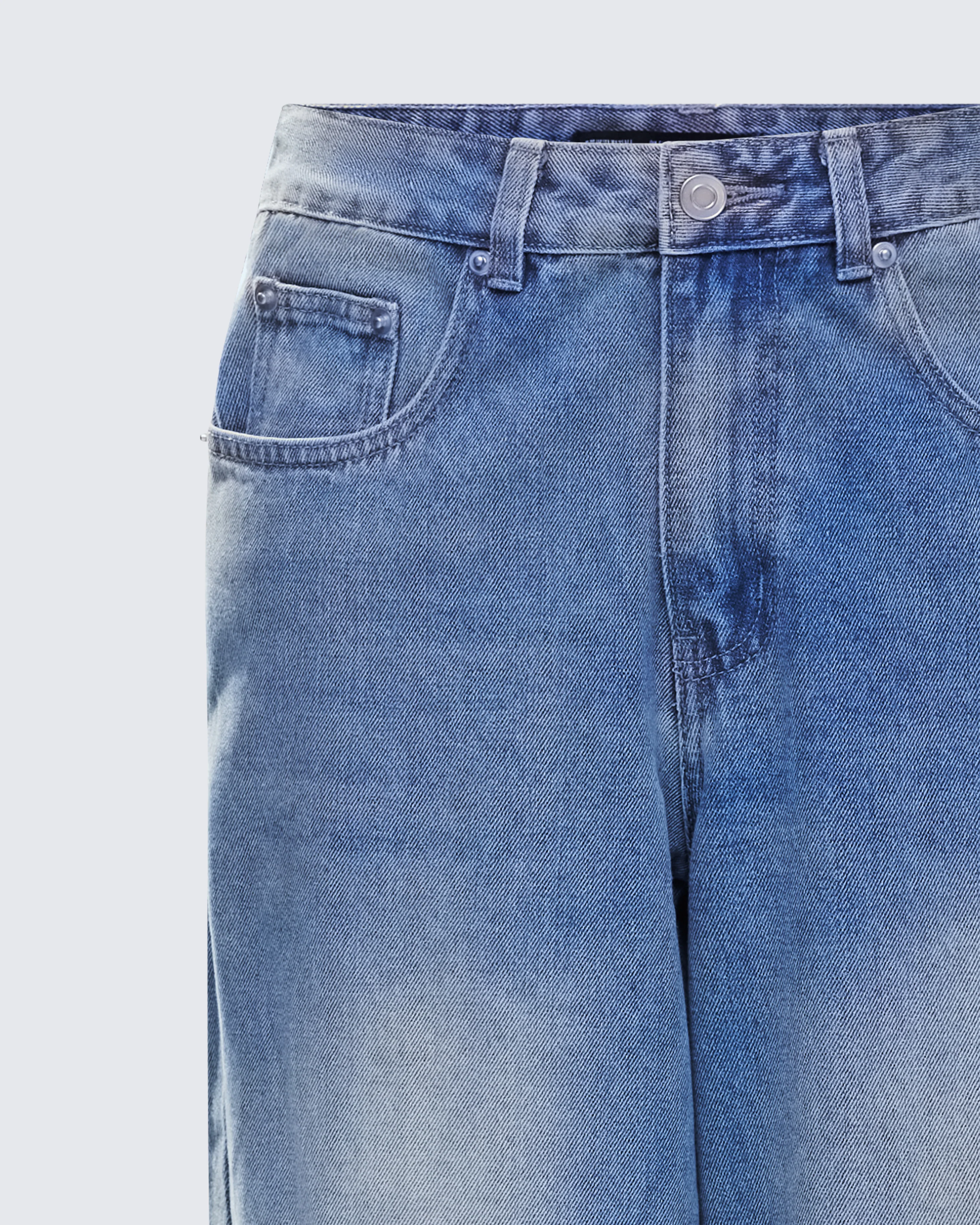 Samia Blue Denim Wide Leg Jeans - Image 6