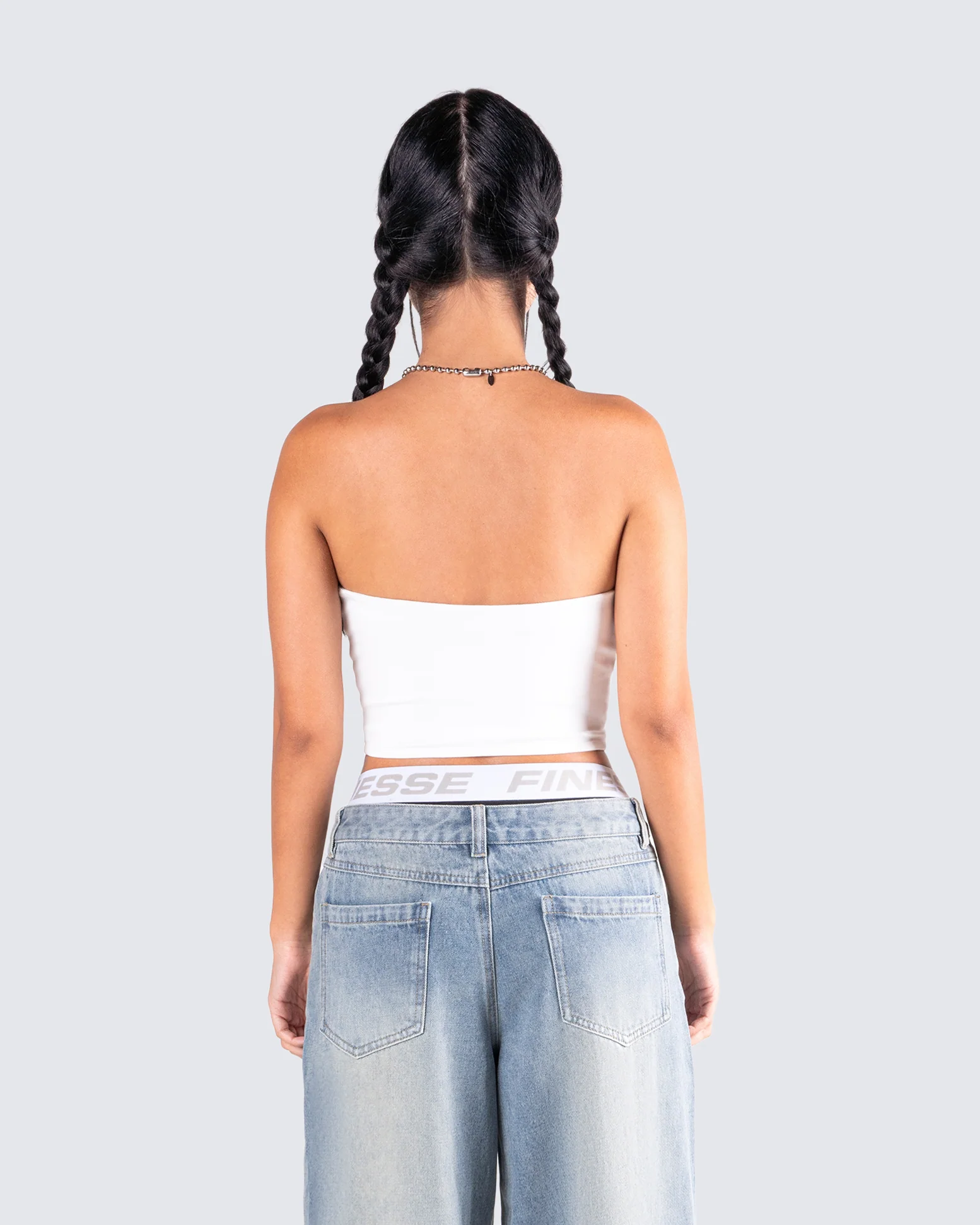 Samia White Graphic Tube Top - Image 6