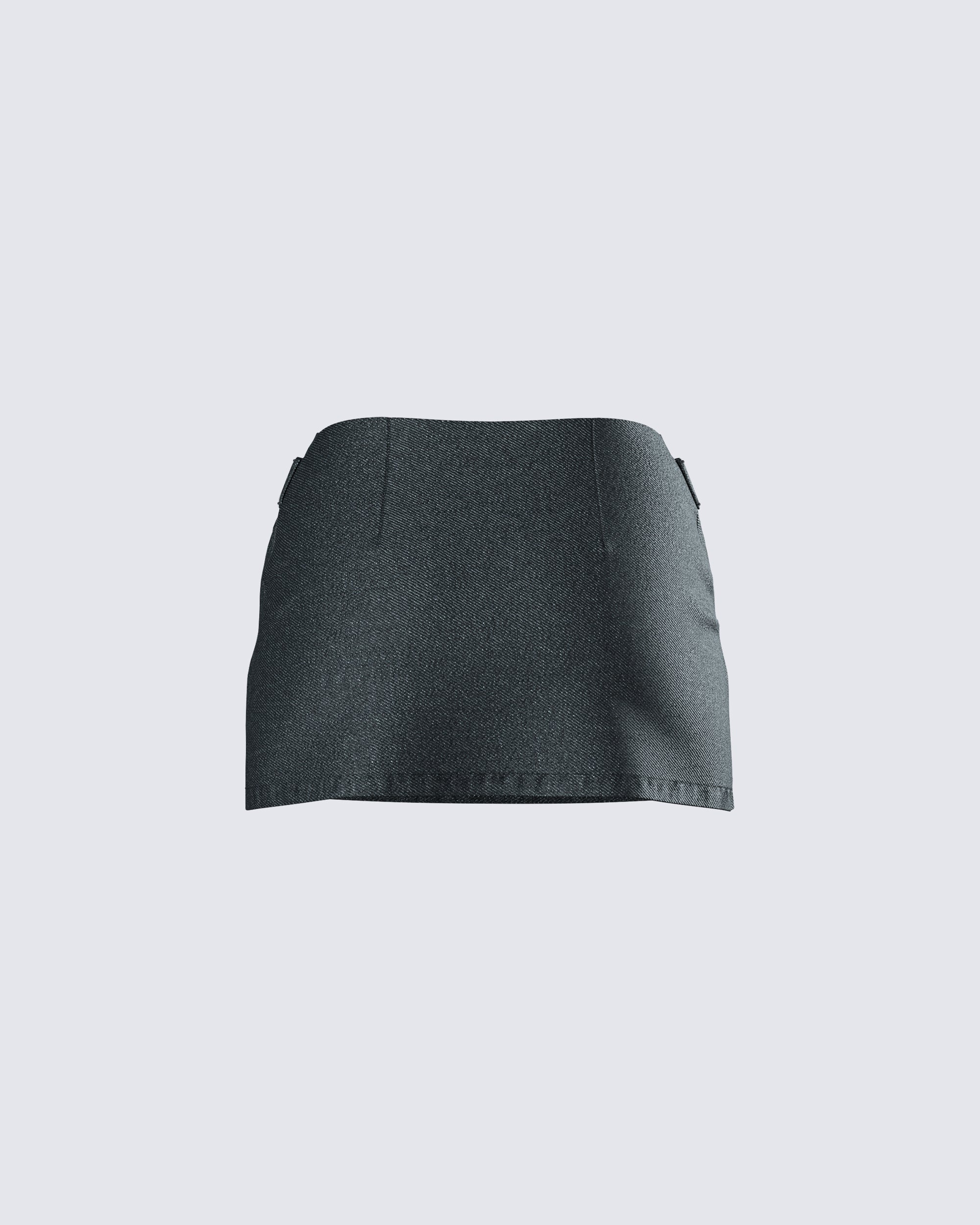 Sammy Black Belted Mini Skirt - Image 3
