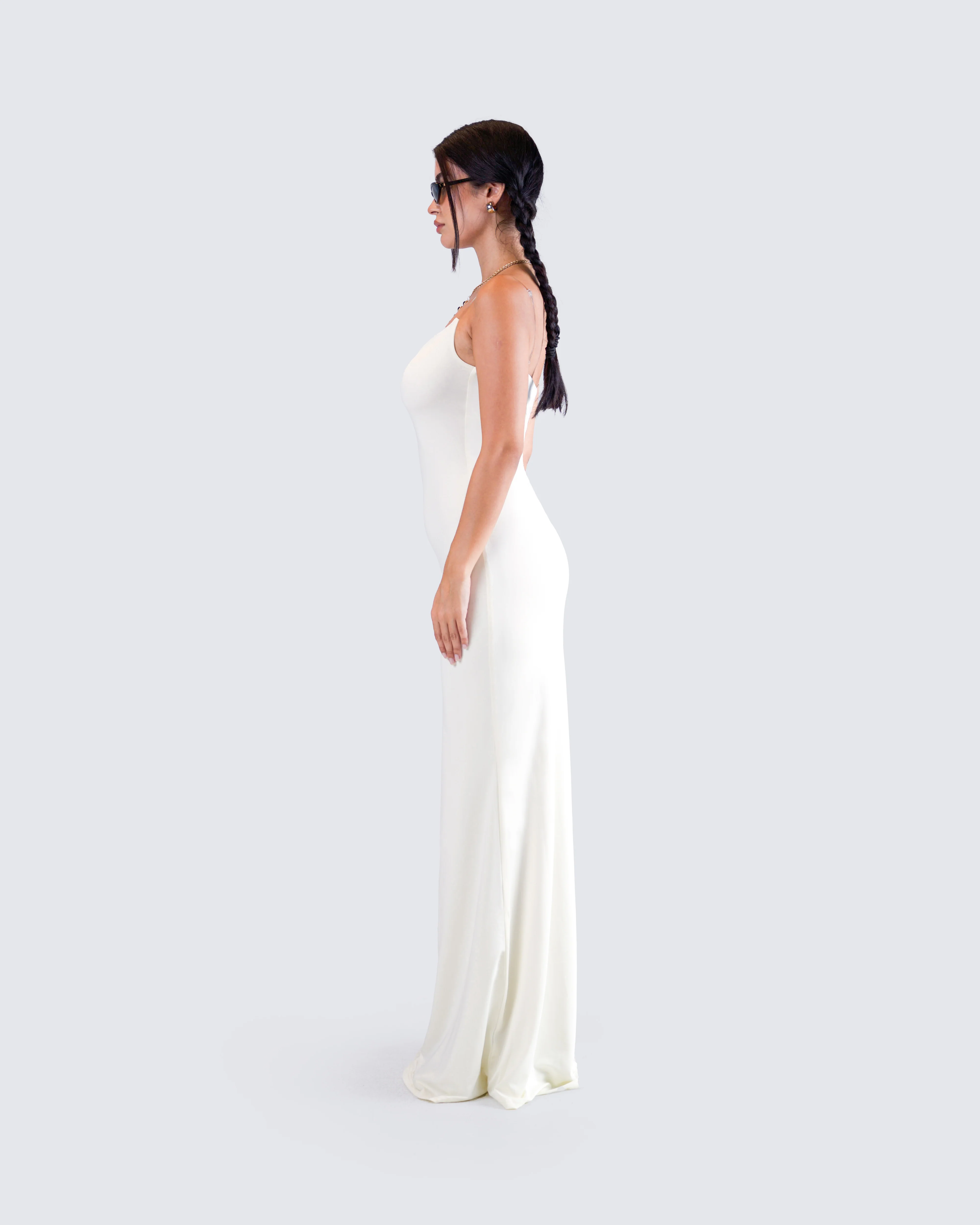 Sana Ivory Cowl Maxi Dress - Image 5