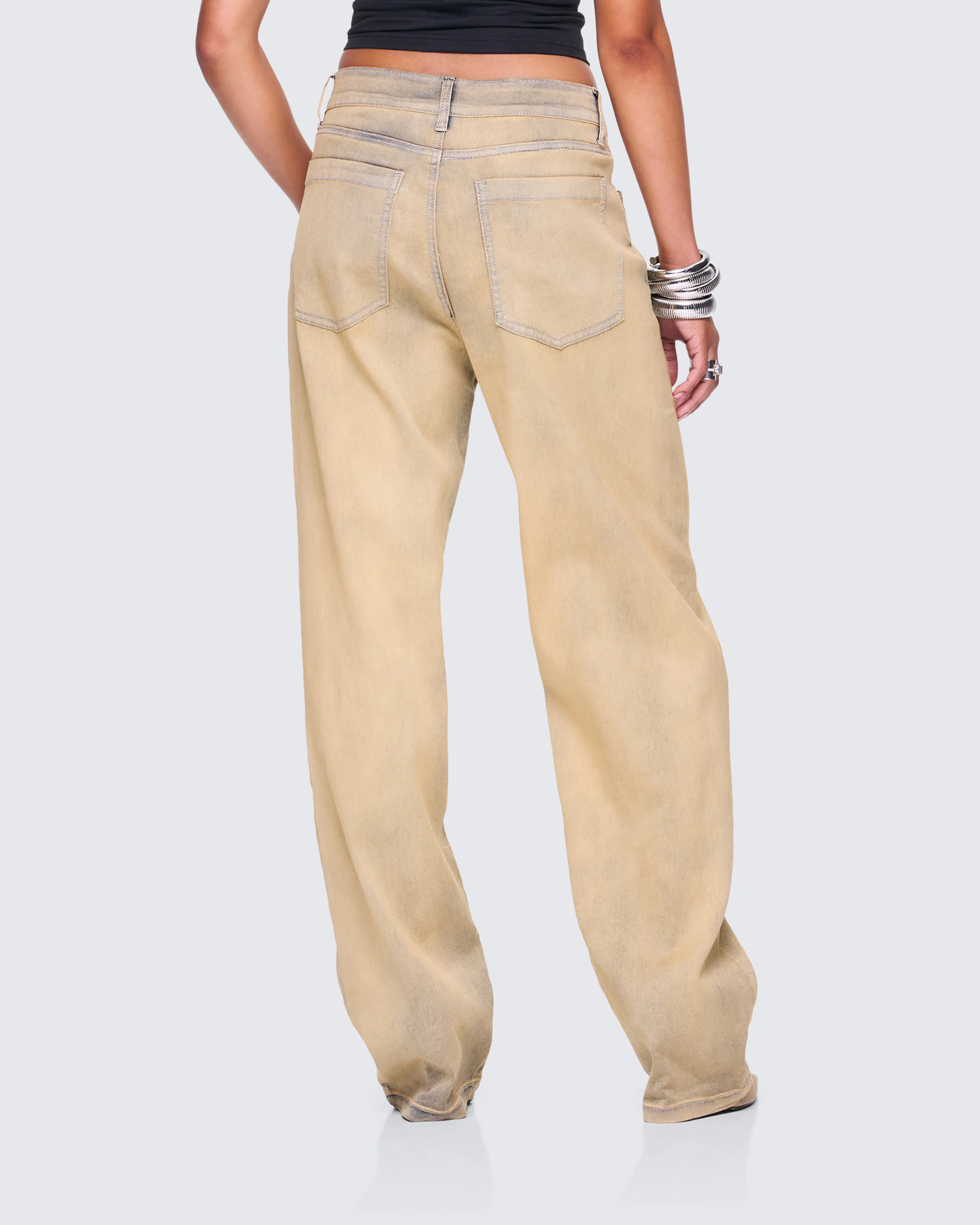 Sanvi Yellow Wash Stretch Jeans - Image 6